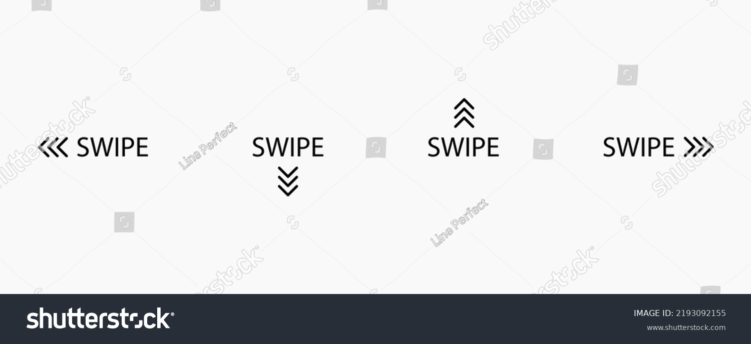 Swipe icon. Up arrow button symbol. Social media scrolling, slide logo design in vector flat style. #2193092155