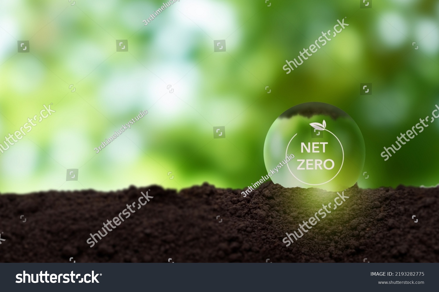 Net zero and carbon neutral concept. Greenhouse gas emissions target. Low carbon emissions. Climate neutral long term strategy. Limit  global warming.  Net zero on green view background. #2193282775