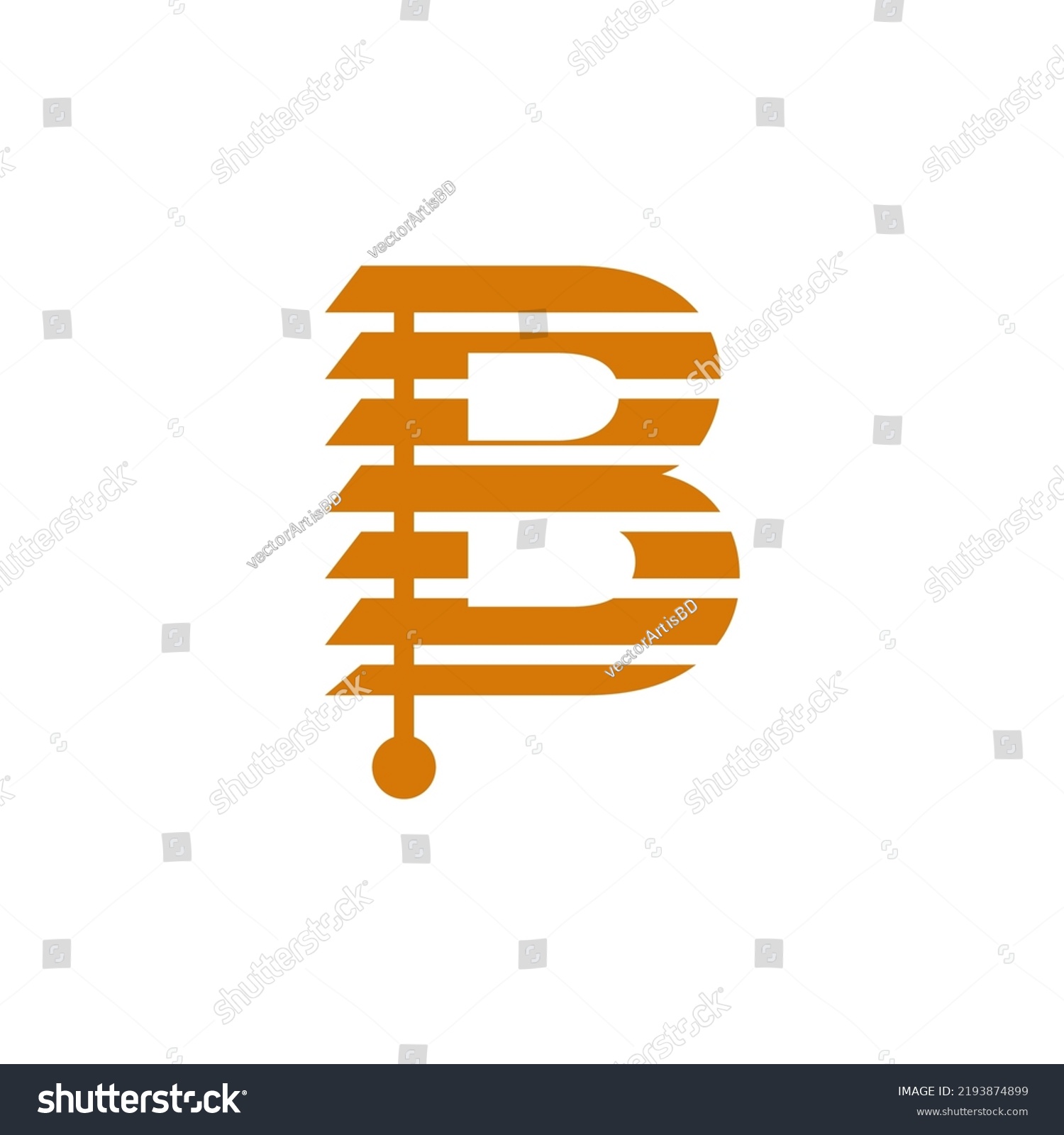 Blinds, Blinds B Letter, B Letter Blinds Logo - Royalty Free Stock ...