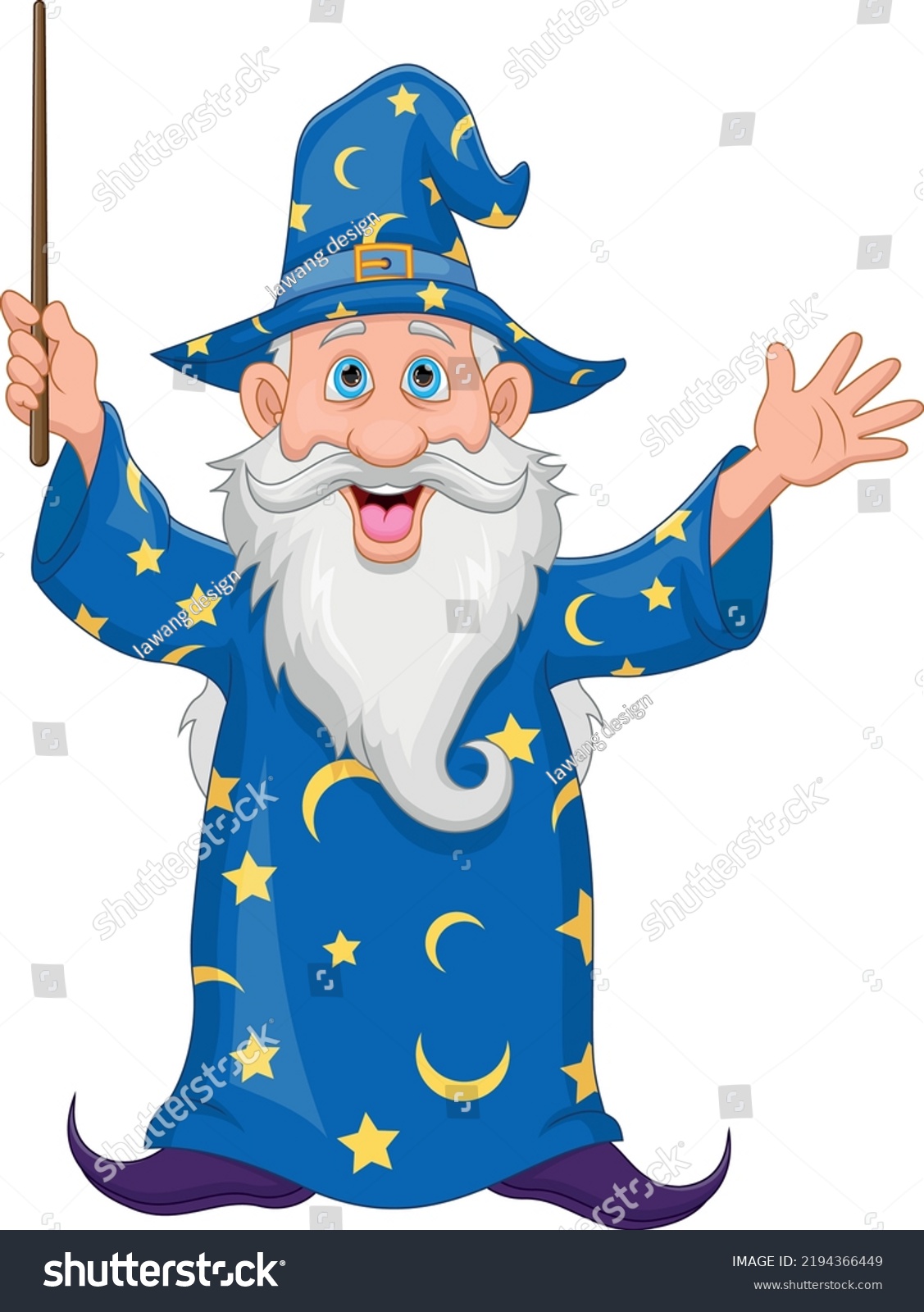 cartoon old wizard cartoon old wizard holding a - Royalty Free Stock ...