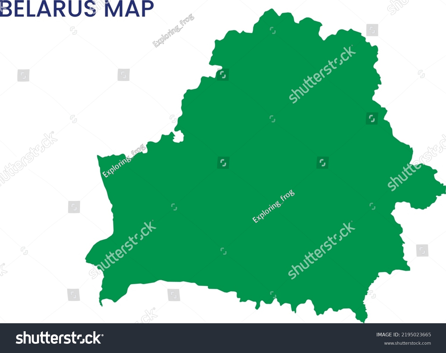 High Detailed Map Of Belarus Outline Map Of Royalty Free Stock Vector 2195023665