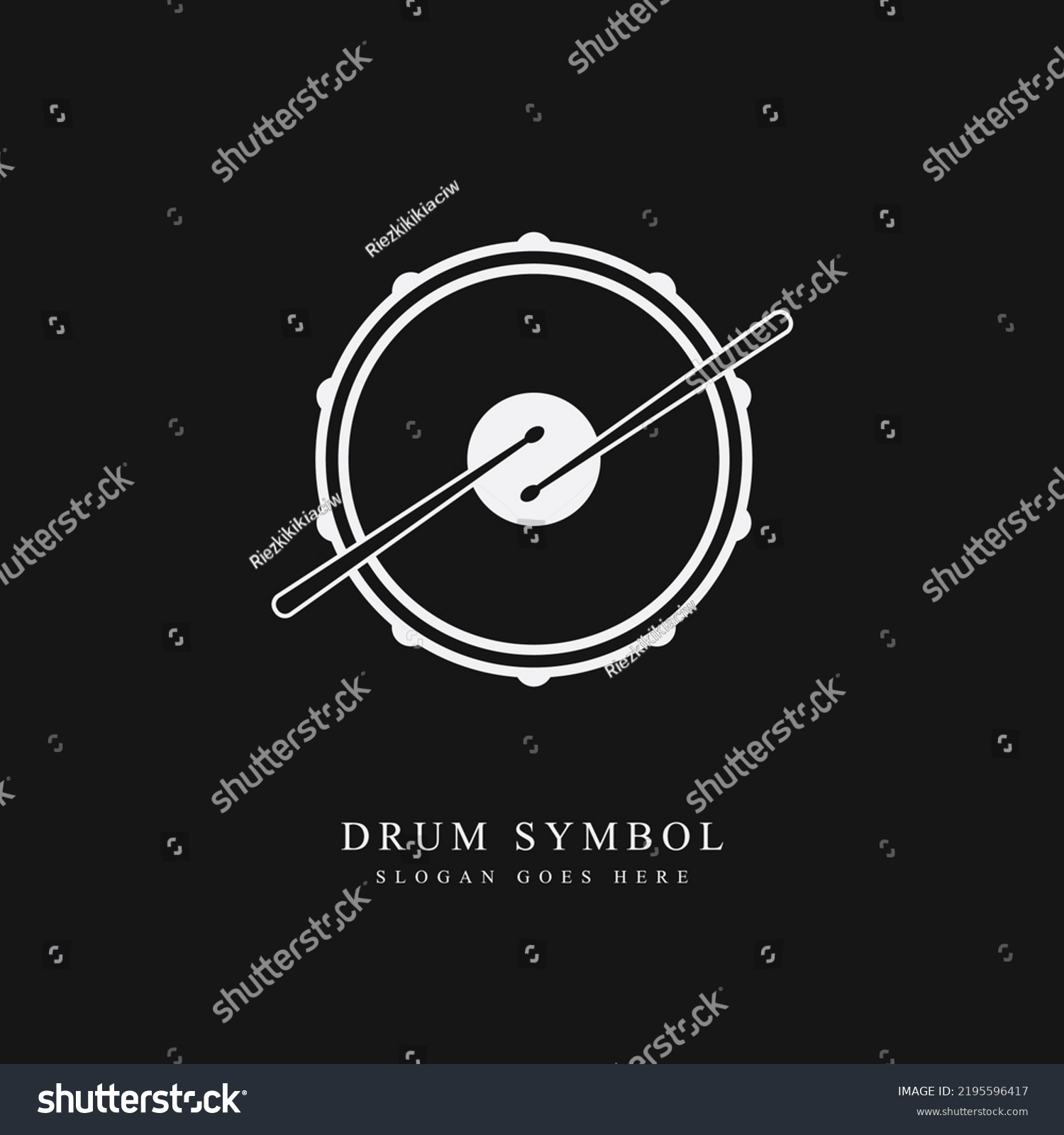 Drums Logo Drums Player Snare Drum With Royalty Free Stock Vector