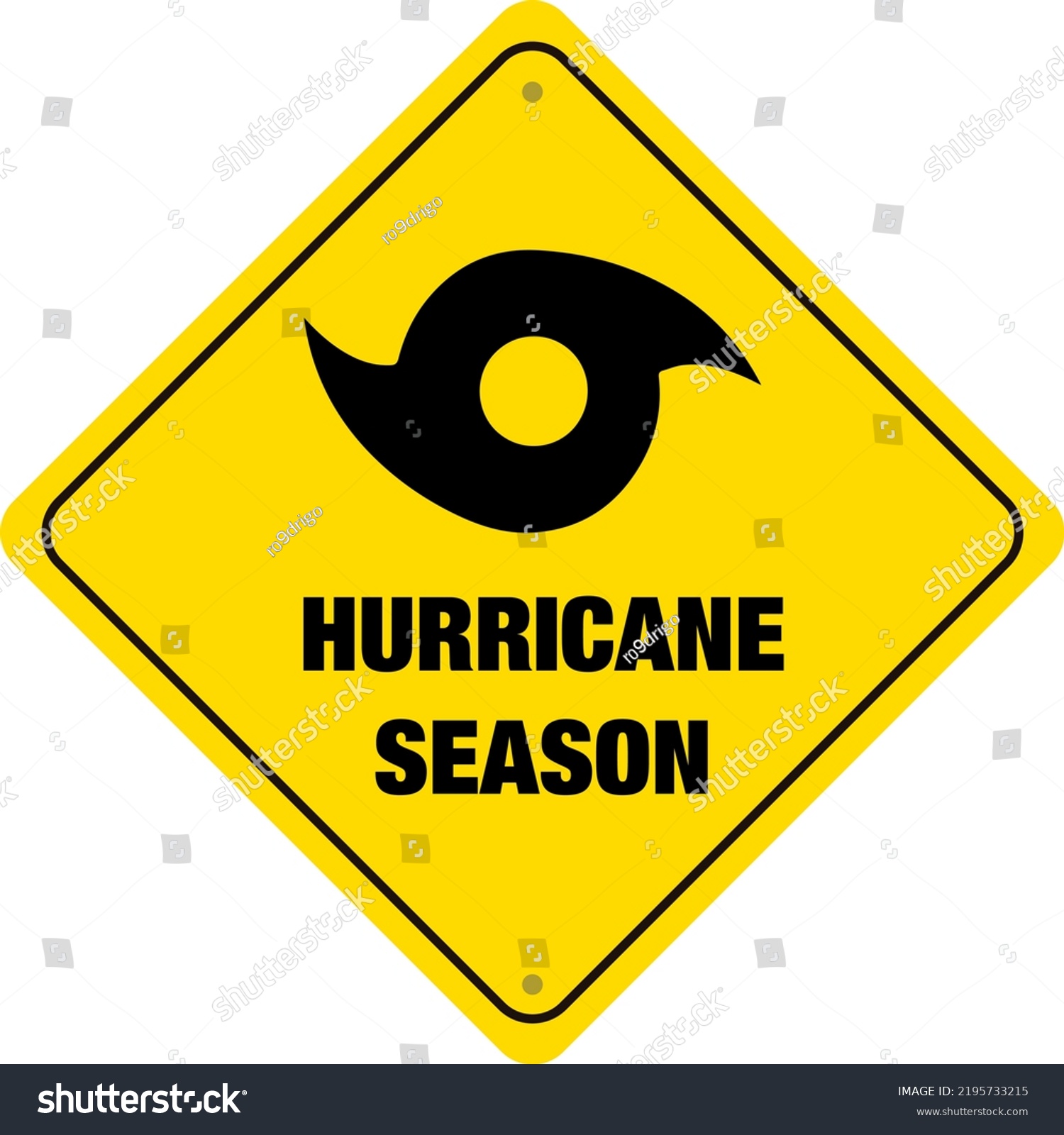 Hurricane season banner with sign. - Royalty Free Stock Vector ...