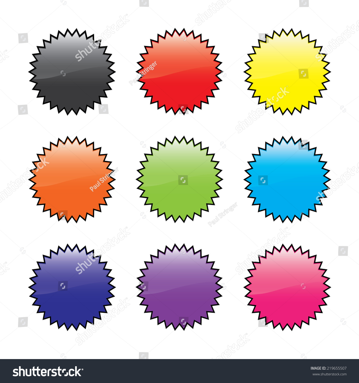 An Illustration of a Spikey Circle Collection - Royalty Free Stock ...