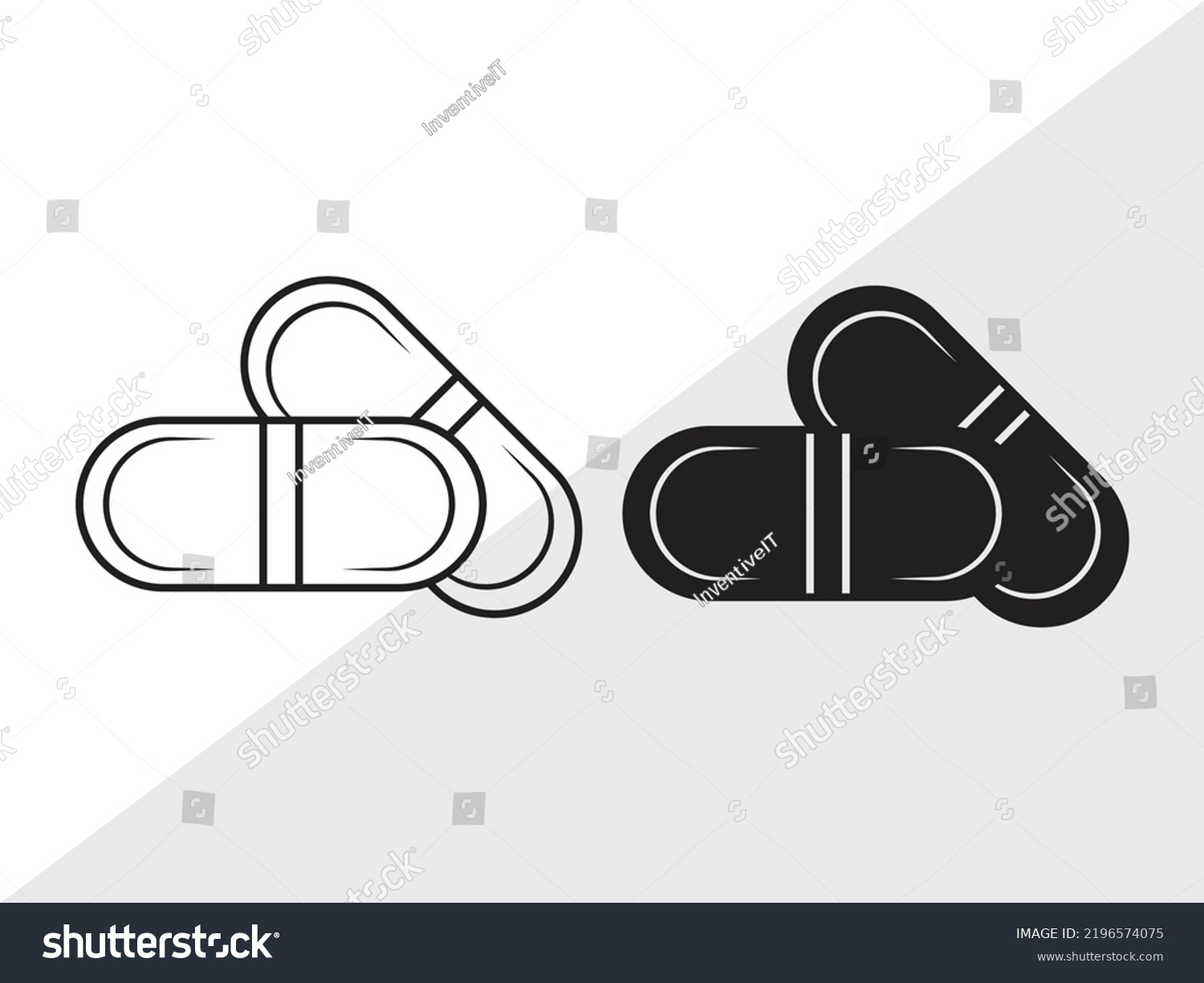 Pill SVG Printable Vector Illustration - Royalty Free Stock Vector 2196574075 - Avopix.com