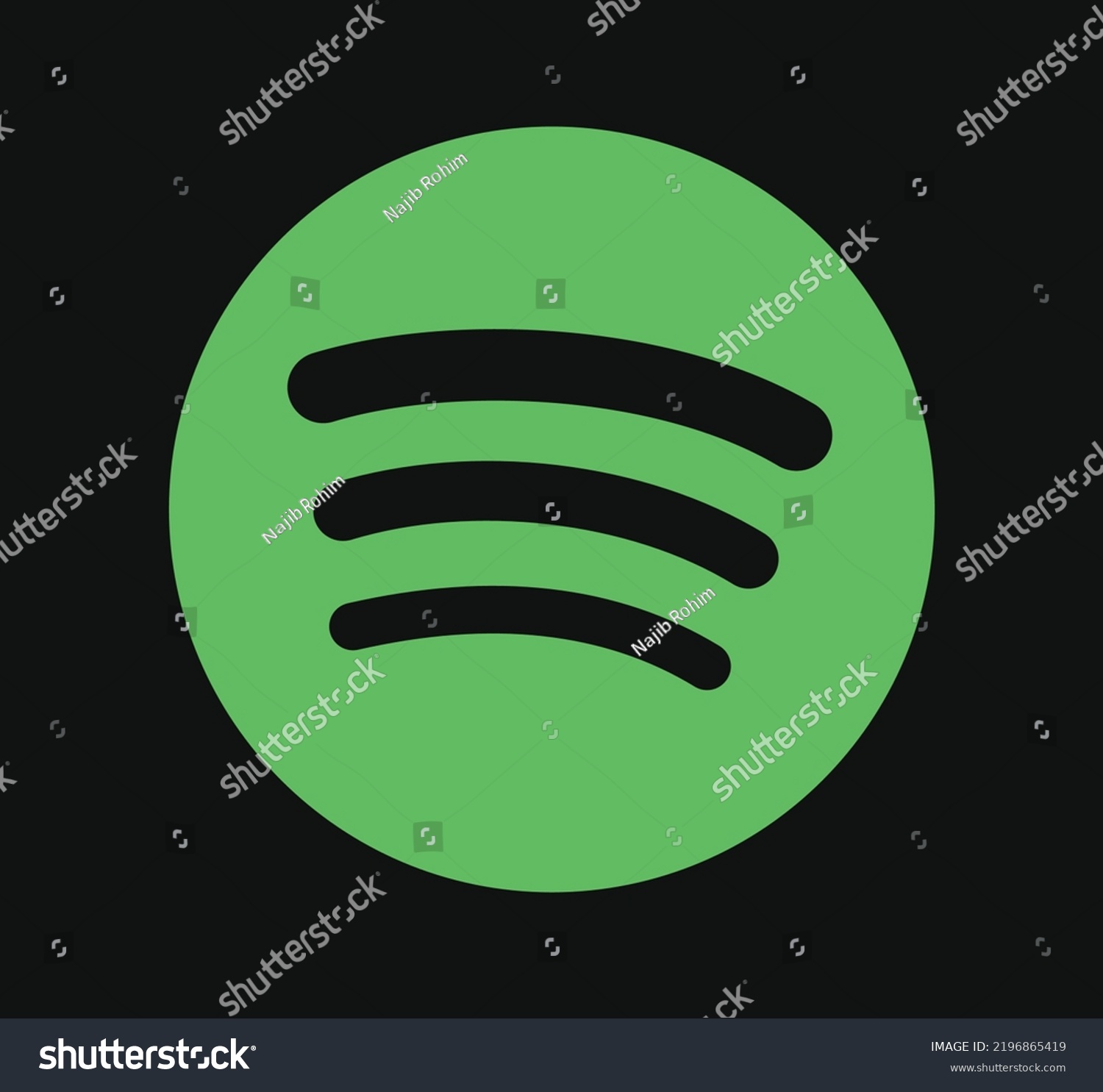 logo sign isolated social media digital famous green color vector template signal music icon internet symbol black background #2196865419