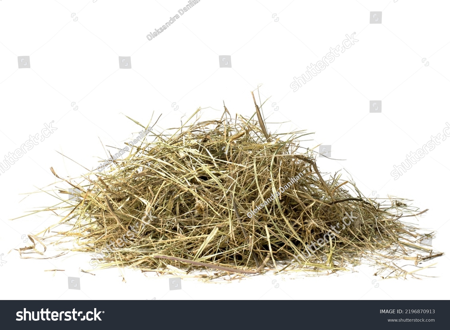 A stack of hay on a white background. #2196870913