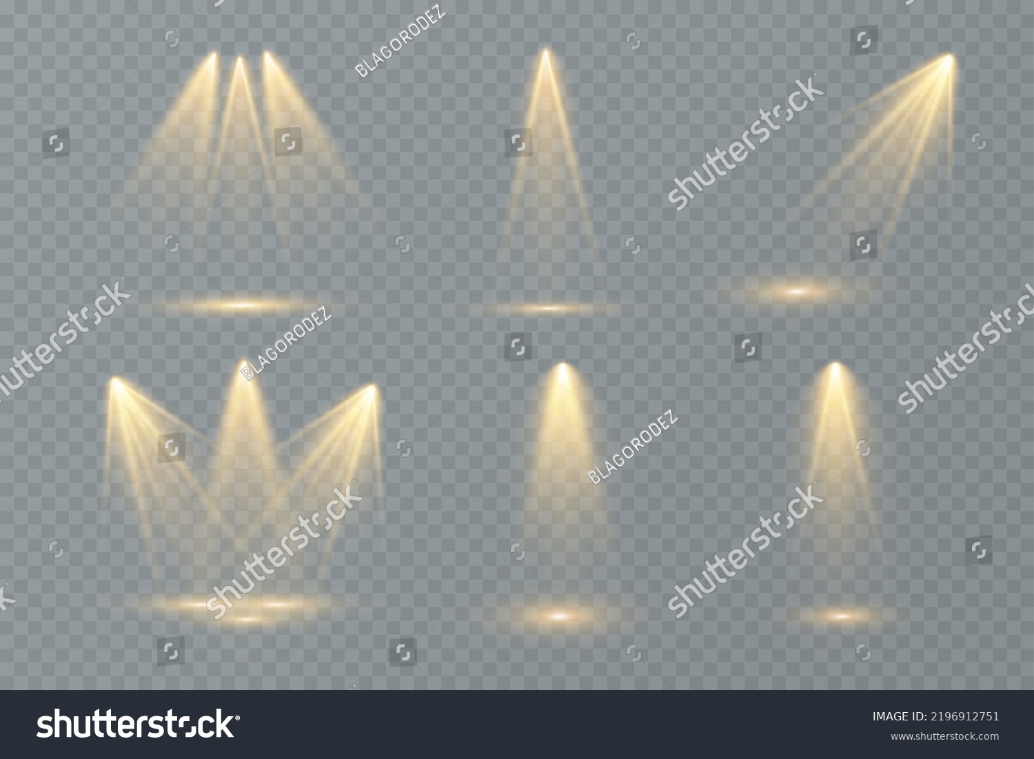 Spotlight. Vector set of light. Studio lighting. - Royalty Free Stock ...