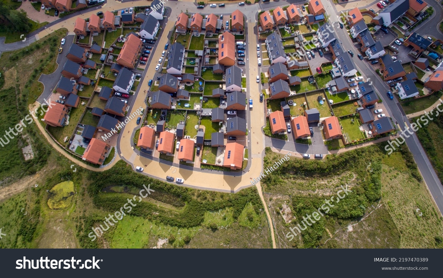 Drone of new build housing estate #2197470389