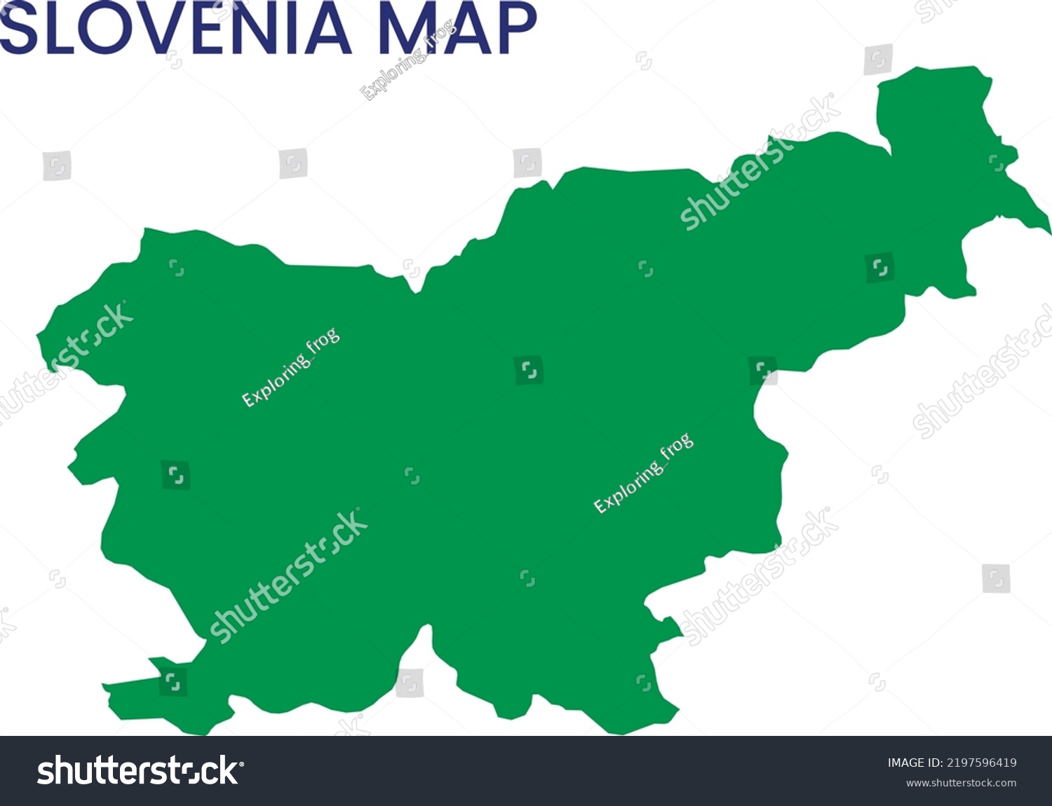 High detailed map of Slovenia. Outline map of - Royalty Free Stock ...