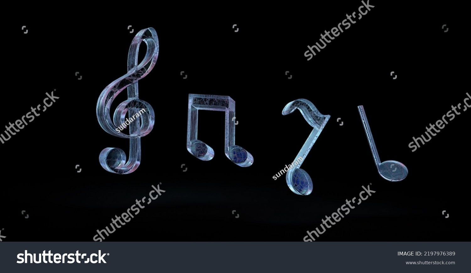 3D Glossy musical notes Music notes 3d model art designs #2197976389