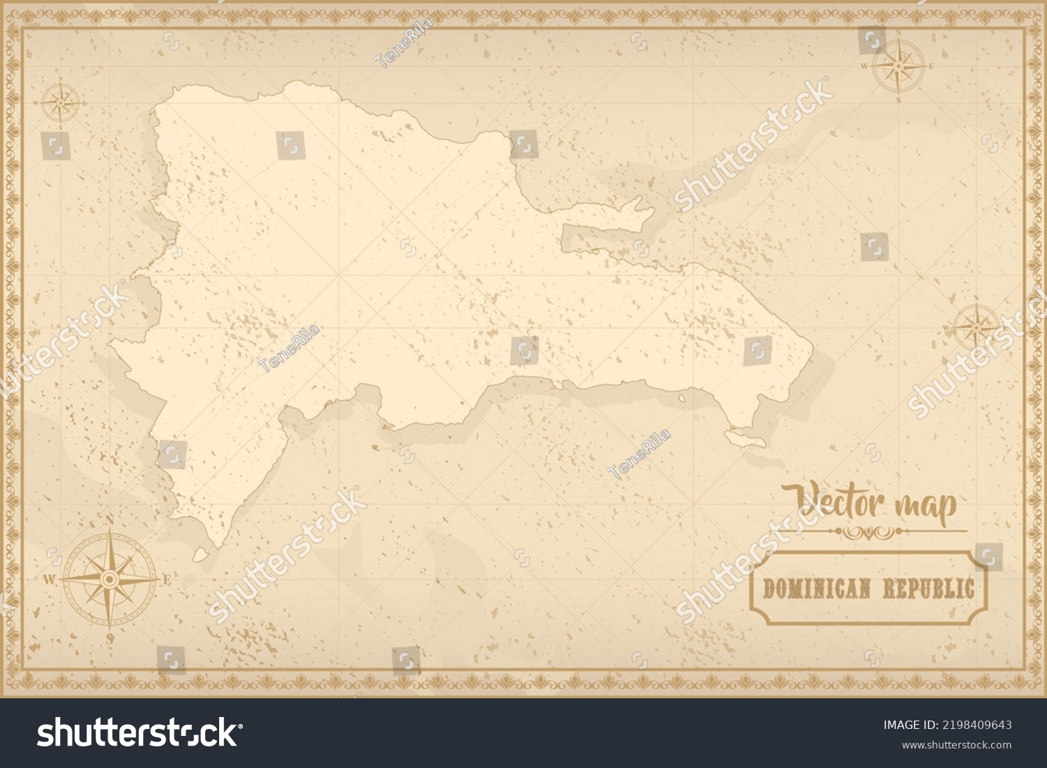 Map of Dominican Republic in the old style, - Royalty Free Stock Vector ...
