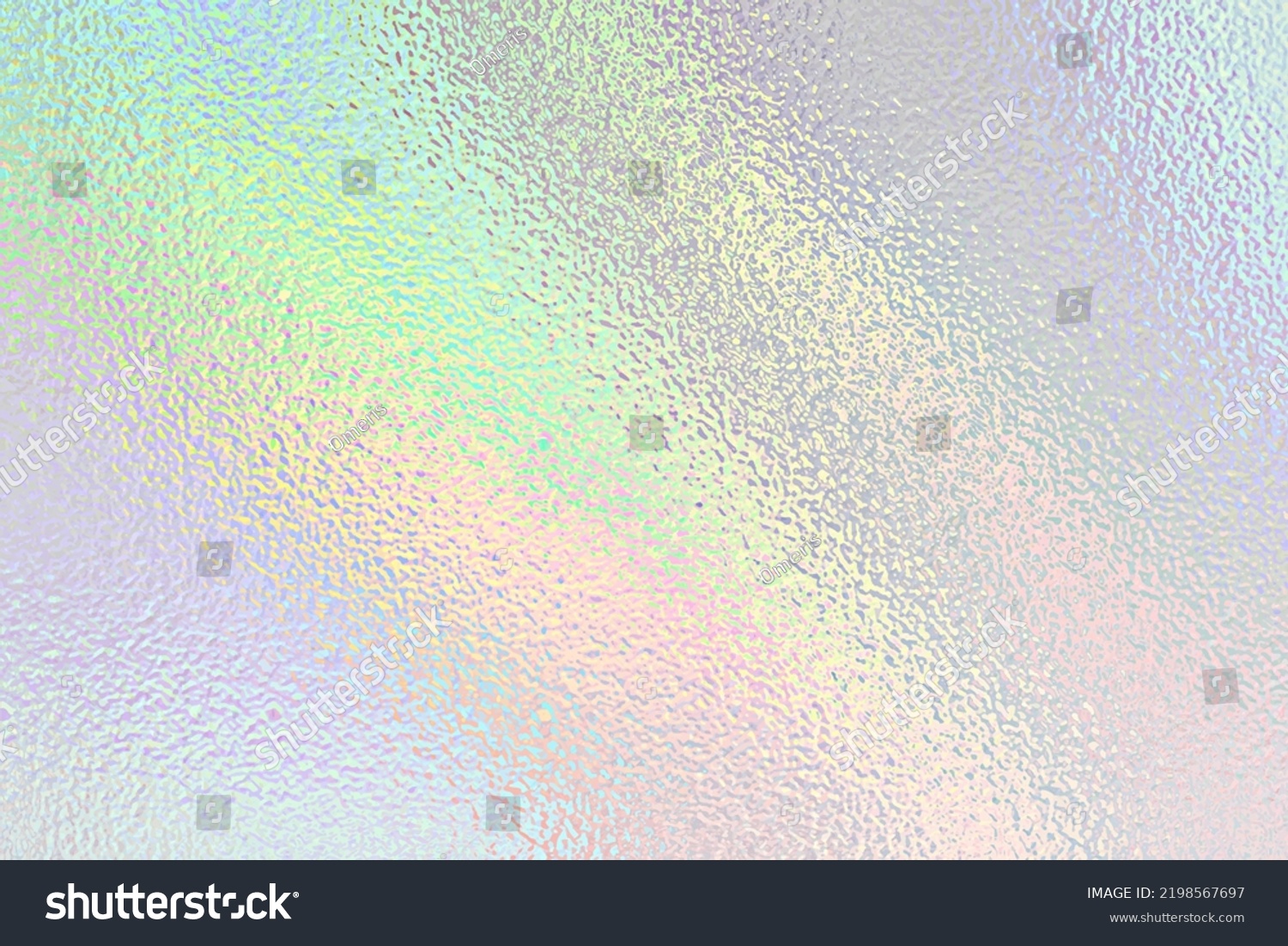 Holograph background. Holographic texture foil effect. Hologram abstract backdrop. Iridescent backdrop. Rainbow gradient. Pearlescent metal surface for designs prints. Pastel tone. Vector illustration #2198567697