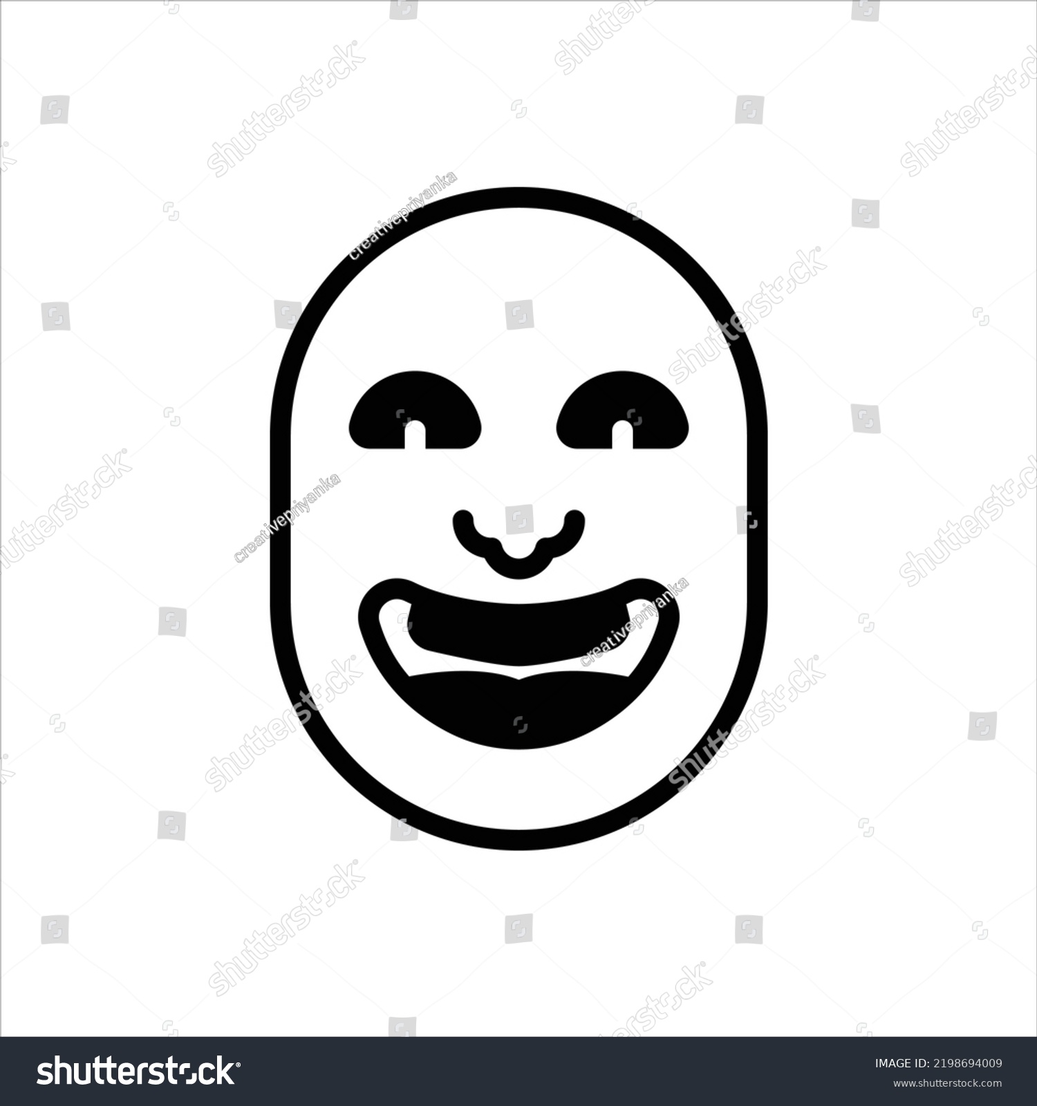 Vector black icon for humor - Royalty Free Stock Vector 2198694009 ...
