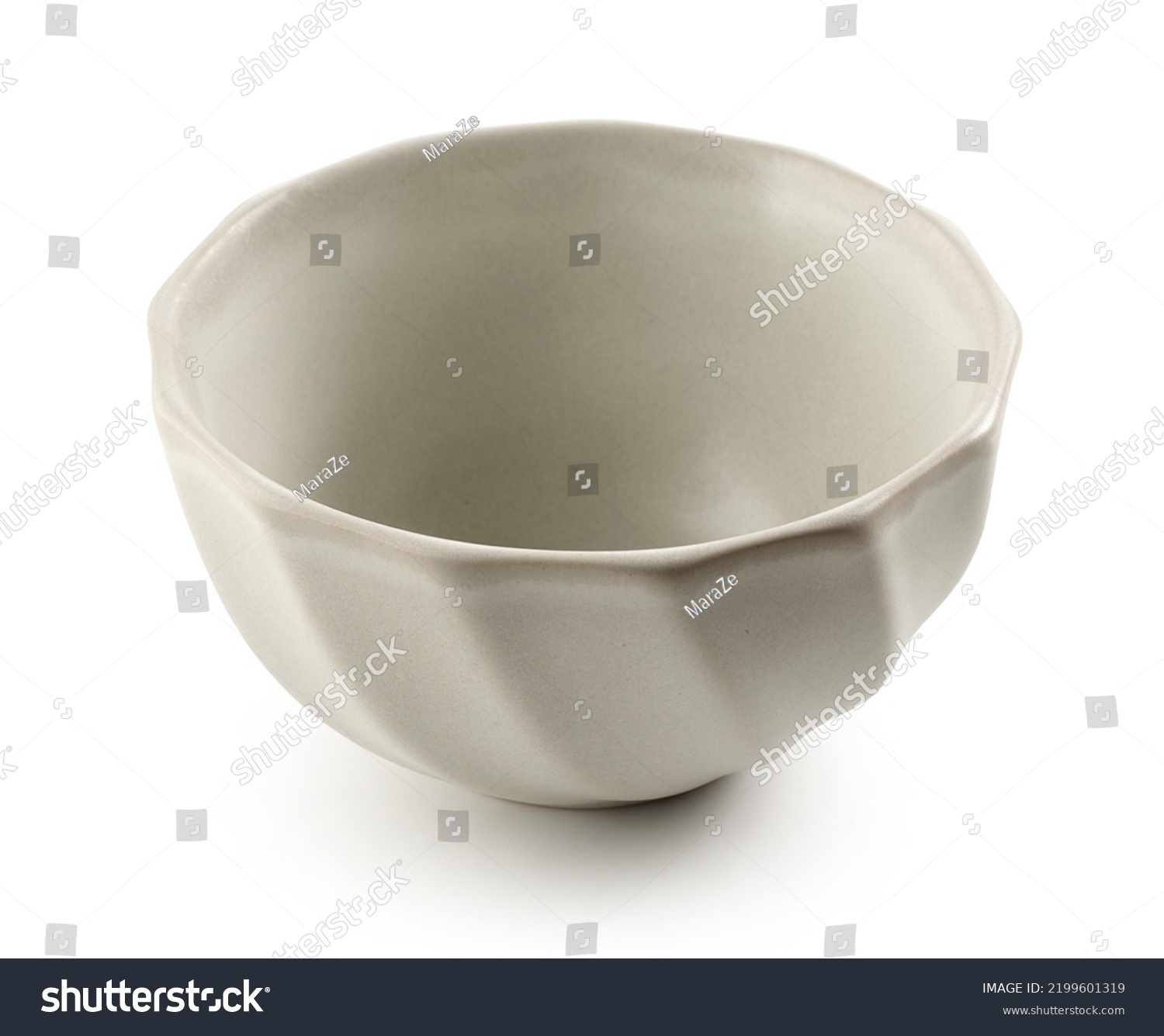 new empty ceramic bowl isolated on white background #2199601319