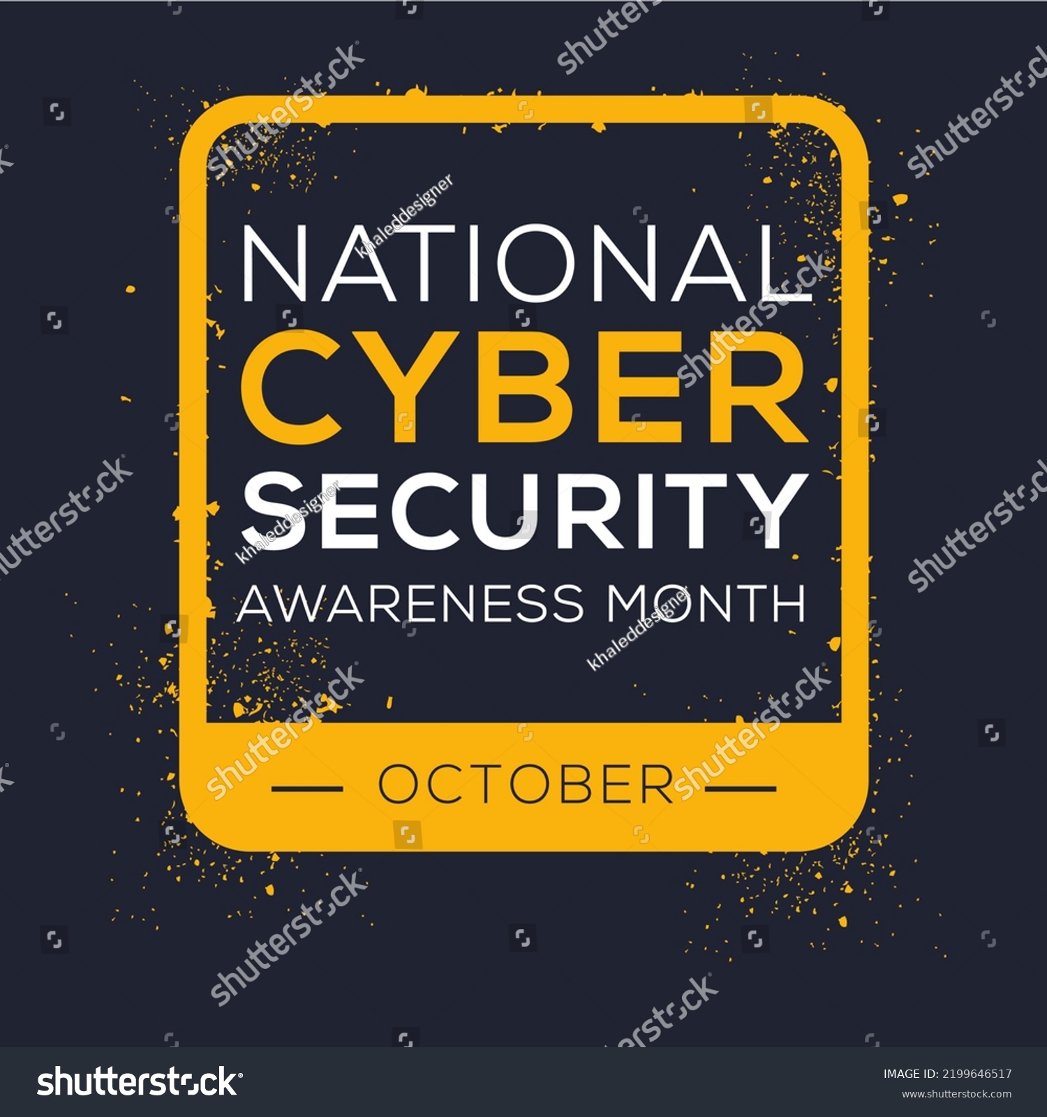 National Cyber Security Awareness Month Held On Royalty Free Stock