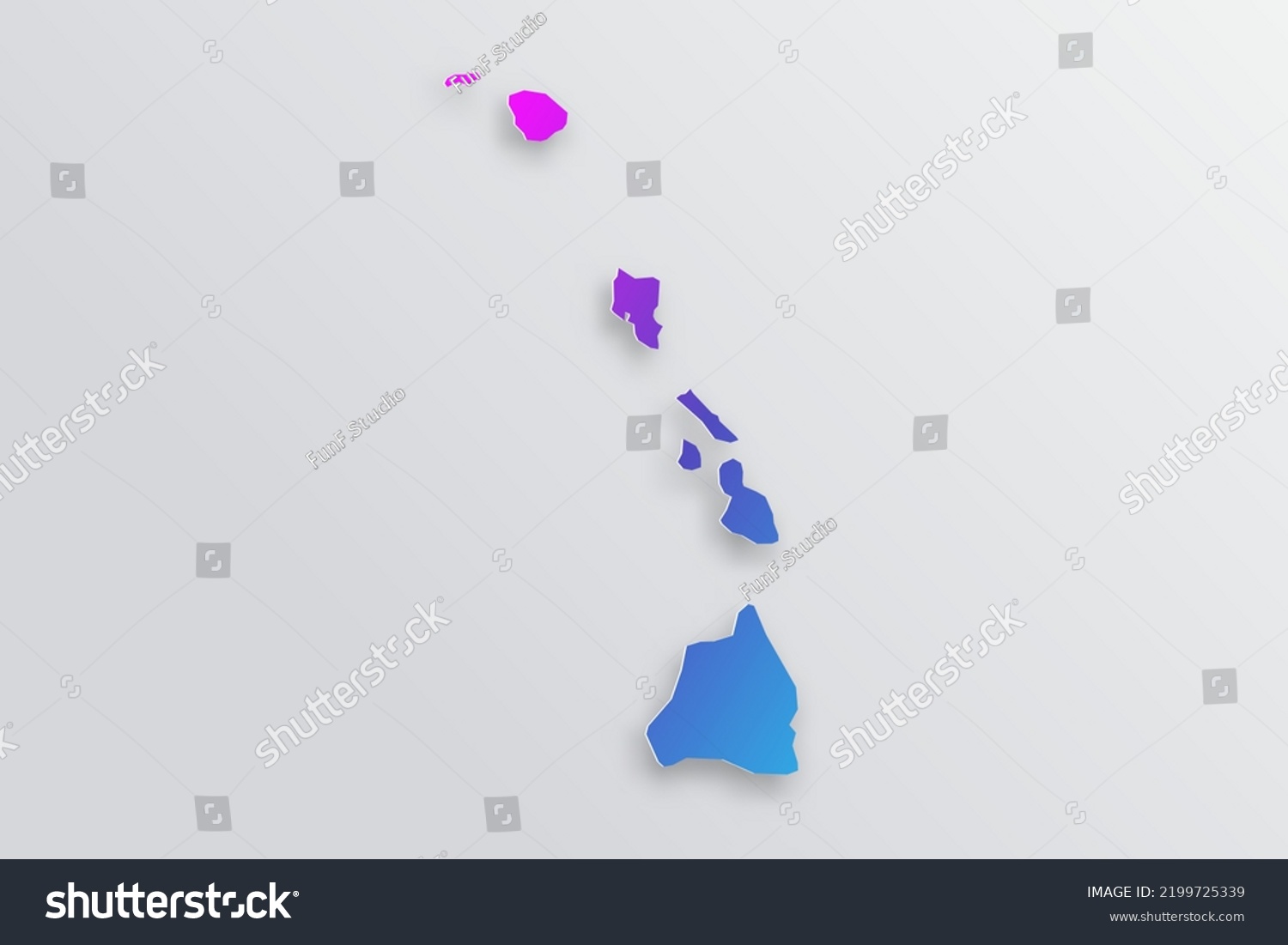 Hawaii Map USA United States - Avopix 2199725339