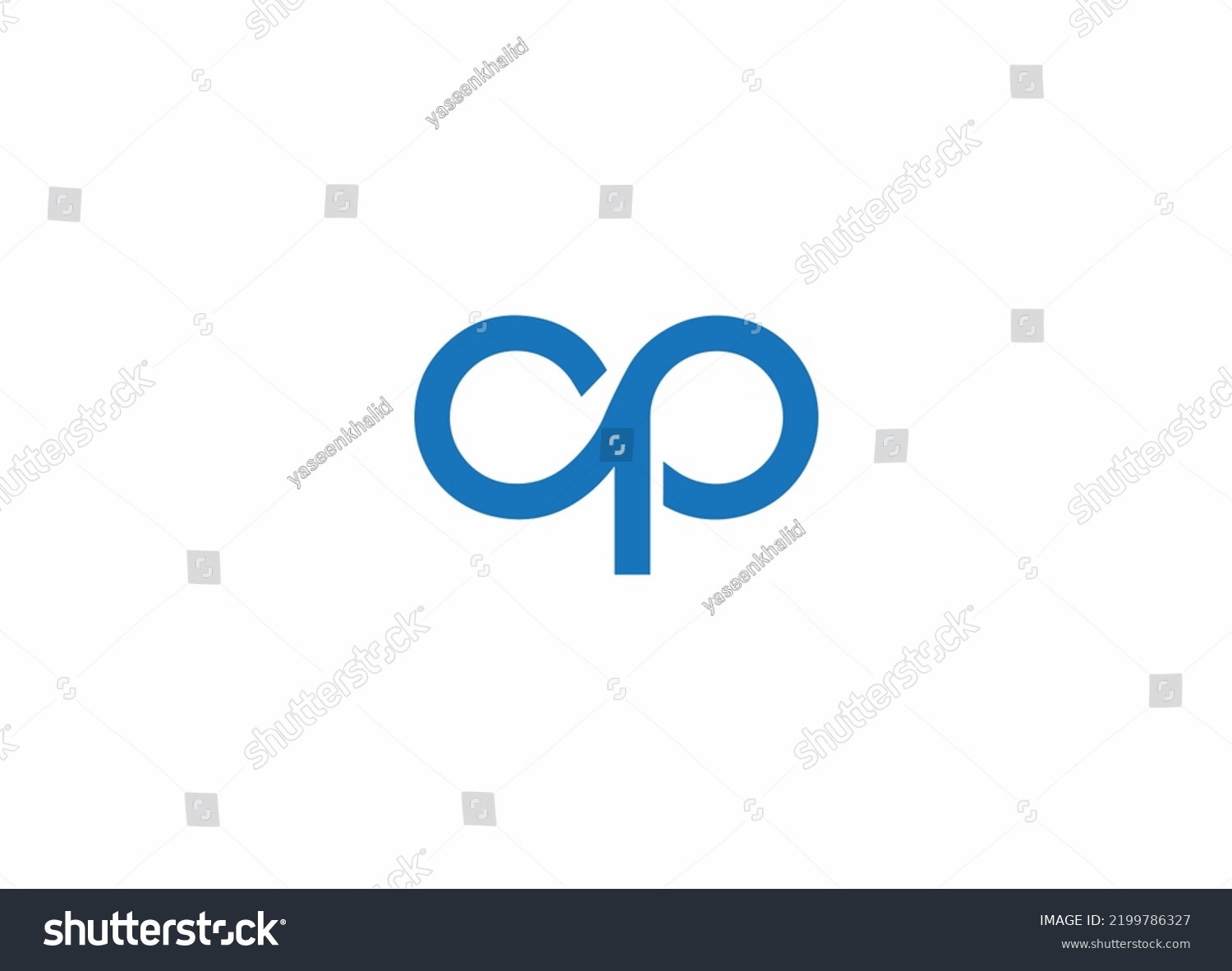 Creative Minimalist CP Logo Design with Letters - Royalty Free Stock ...