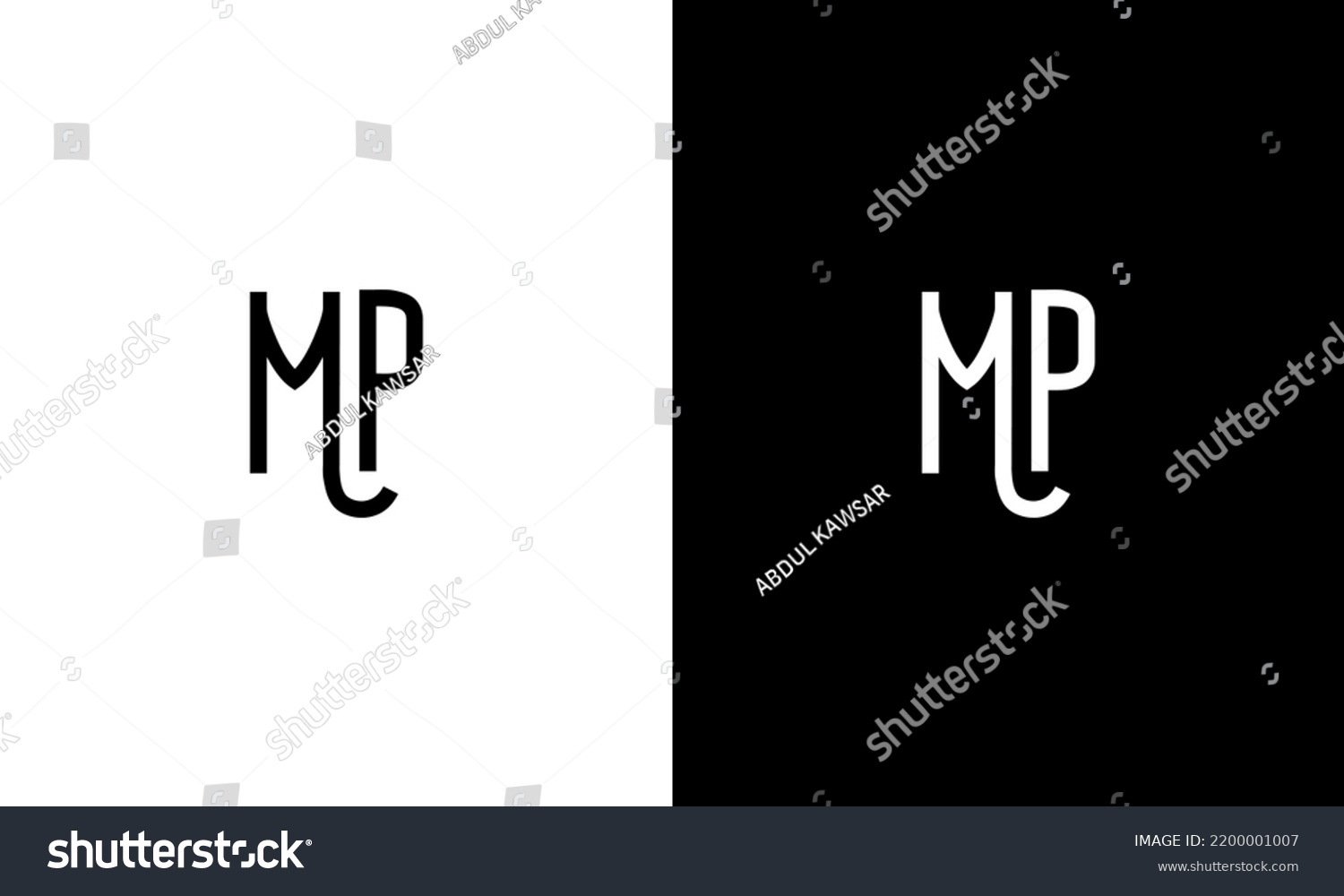 MP logo design. Initial MP letter logo design - Royalty Free Stock ...