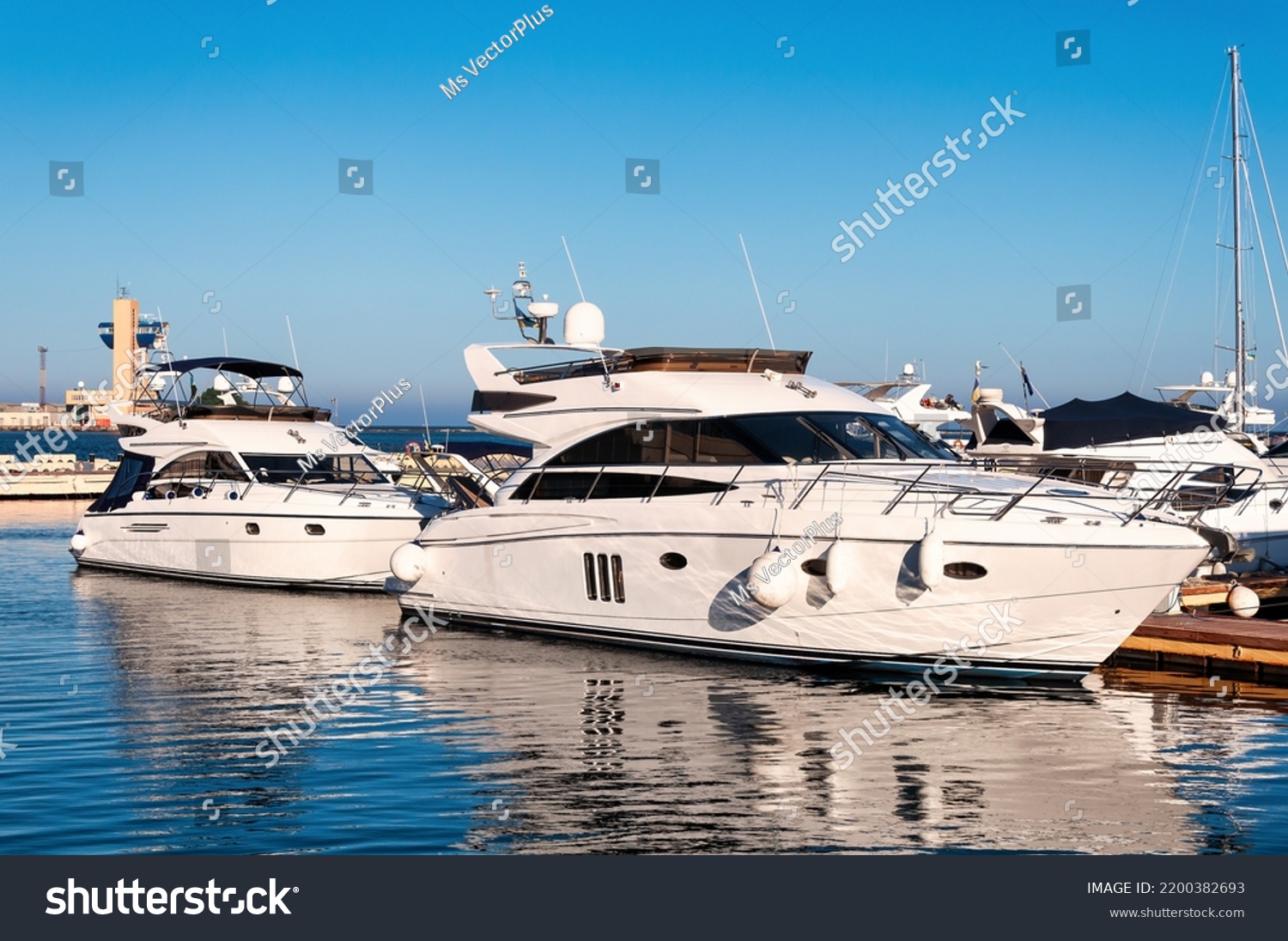 Bodrum Cruise Port southwestern Aegean sea harbor. A stunning view of sailing yachts in Port. Yachts in sunset bay. Sailing boats sunset scene. Sunset yachts view. Yachts in sunset bay. #2200382693