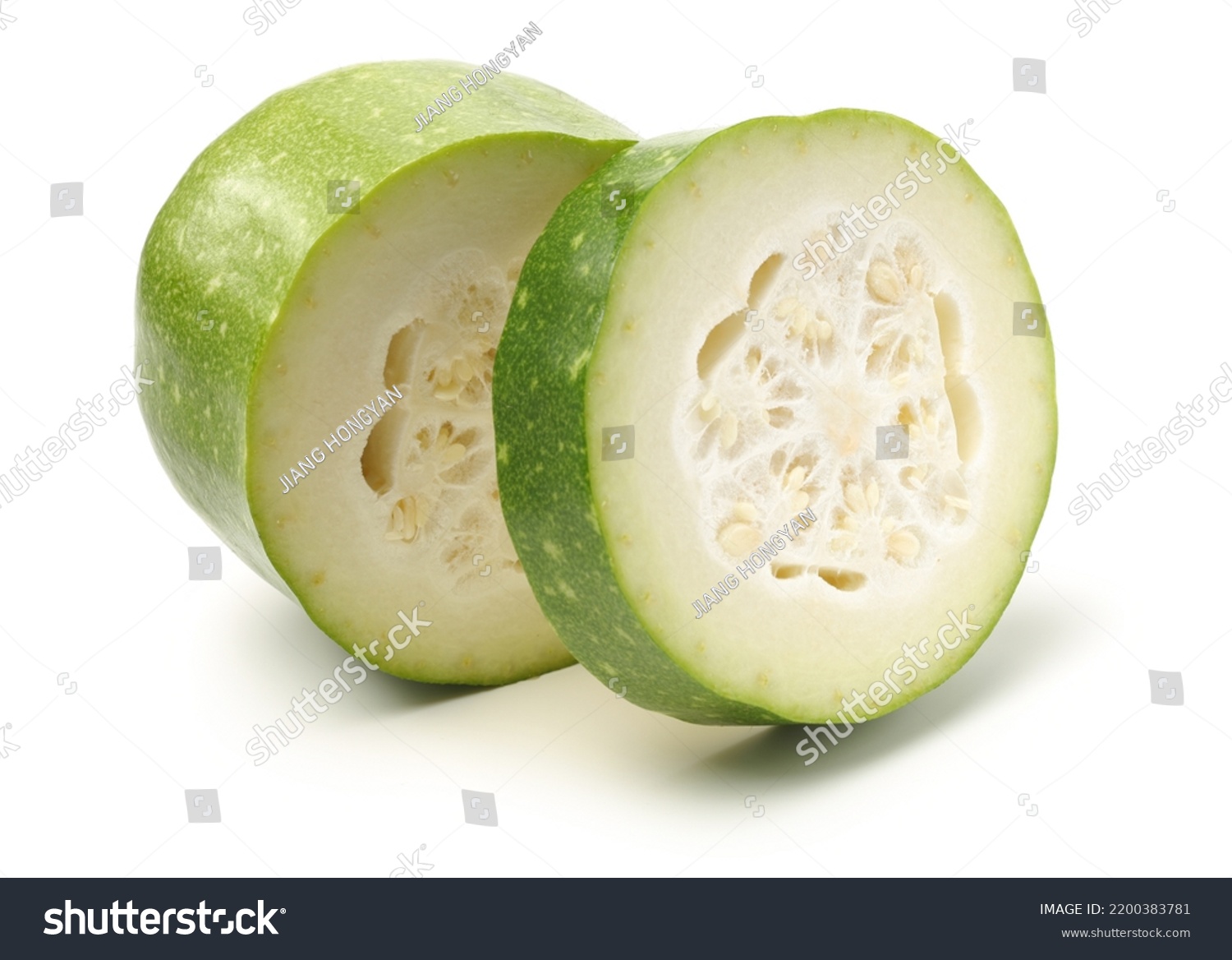 Winter melon on white background  #2200383781