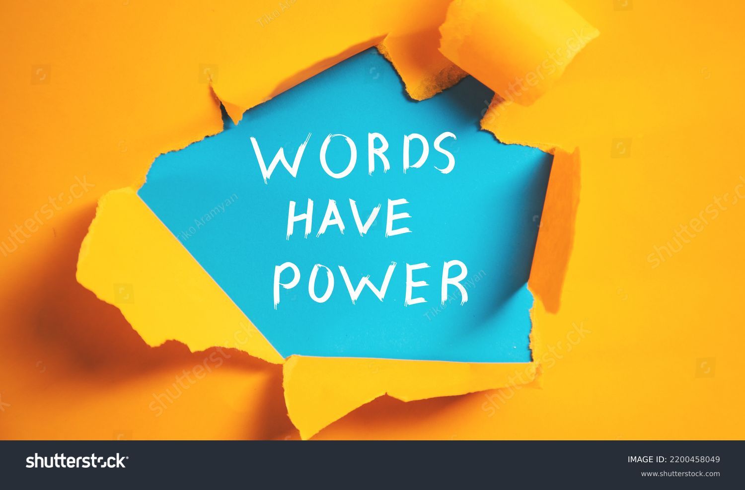Words have power text on page. Copywritting storytelling marketing concept.

 #2200458049