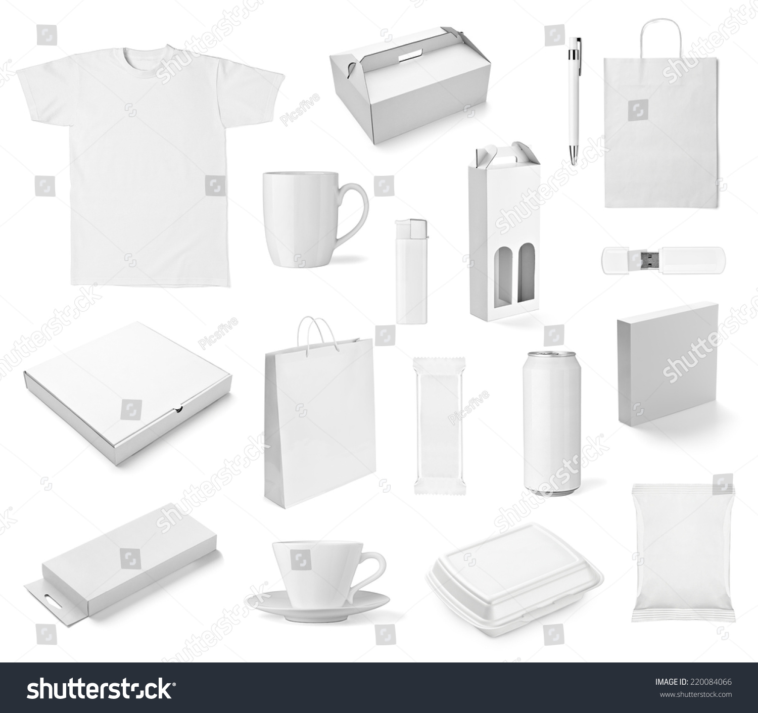 collection of  various white print templates on white background. each one is shot separately #220084066