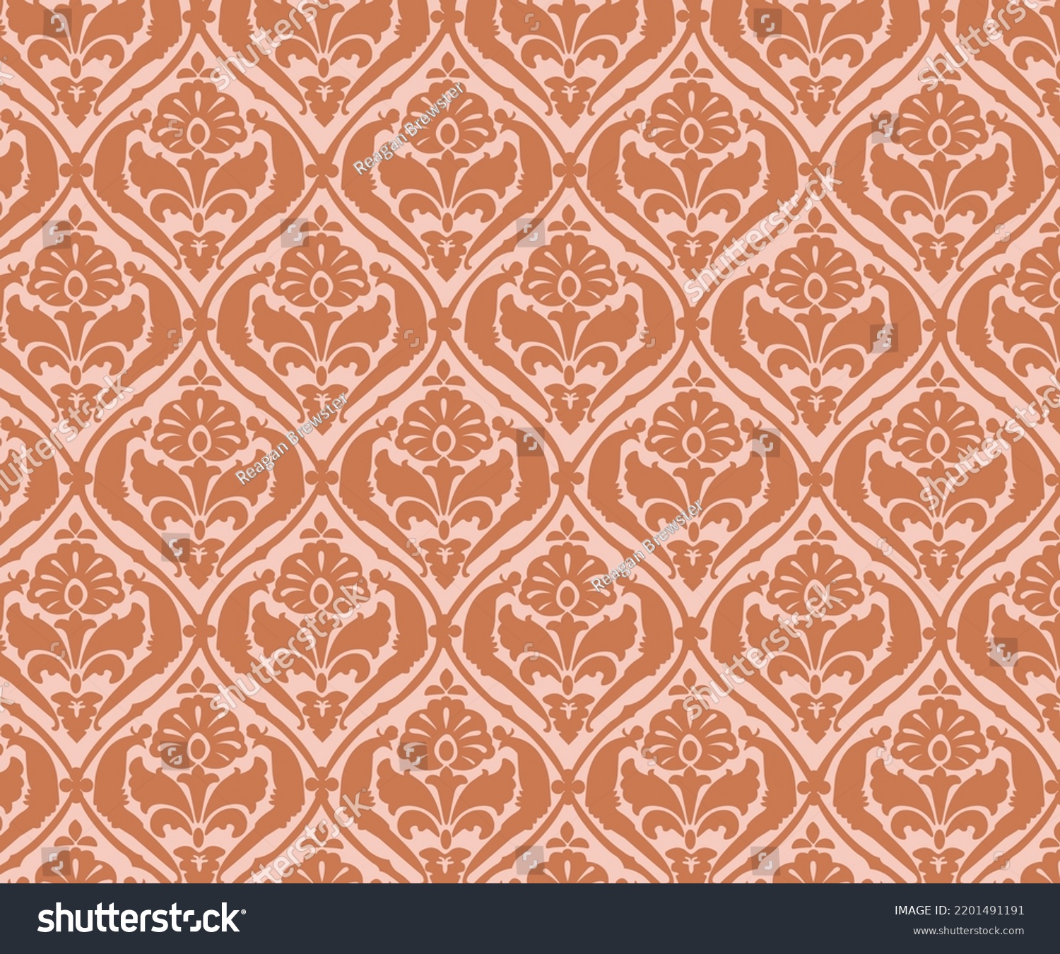 Regal Rococo Vector Art Pattern #2201491191
