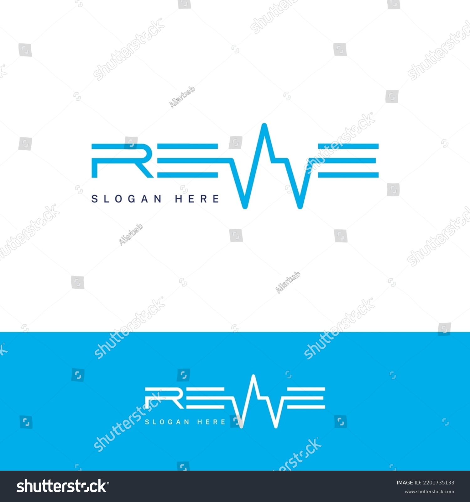 This logo uses the letter Revive and in logo Heartbeat vector uses #2201735133