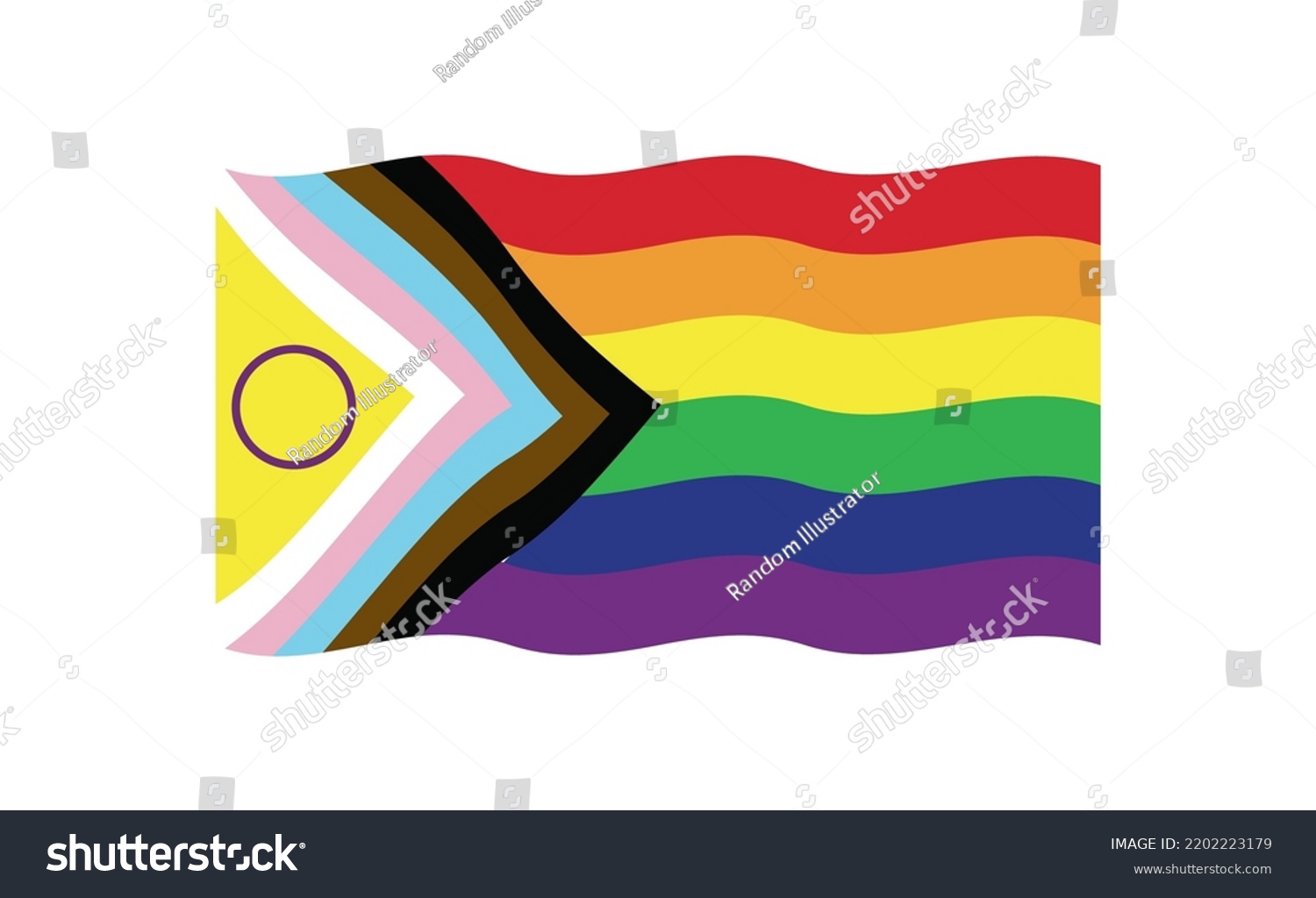 New Updated Lgbtq Pride Flag Vector Intersex Royalty Free Stock