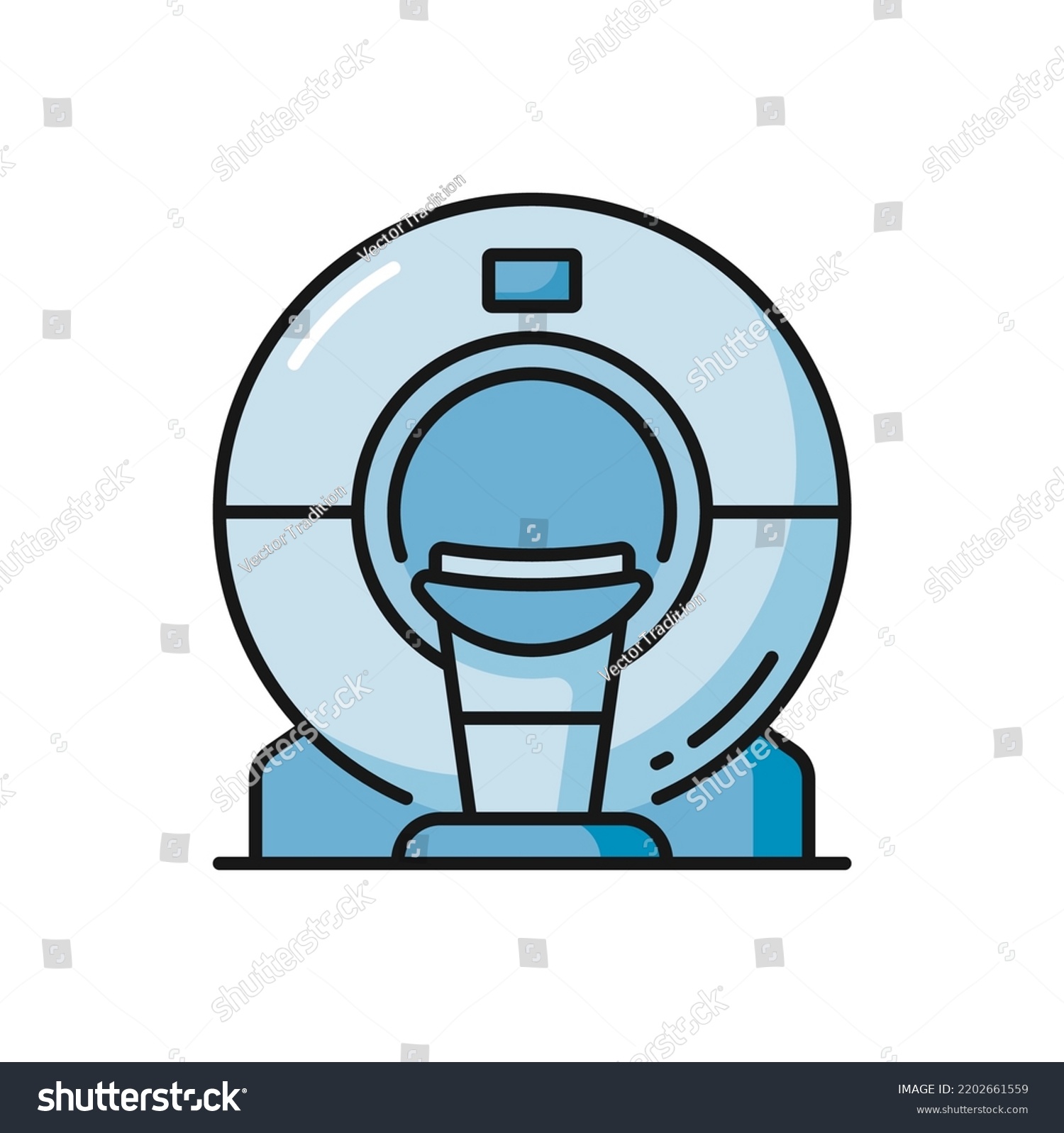 MRI icon, ultrasound scan or CT radiology - Royalty Free Stock Vector ...