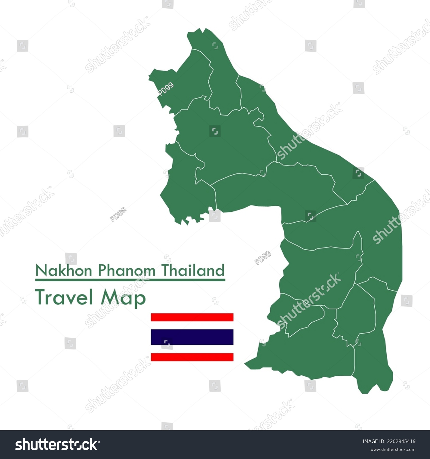 Green Map Nakhon Phanom Province is one of the - Royalty Free Stock ...