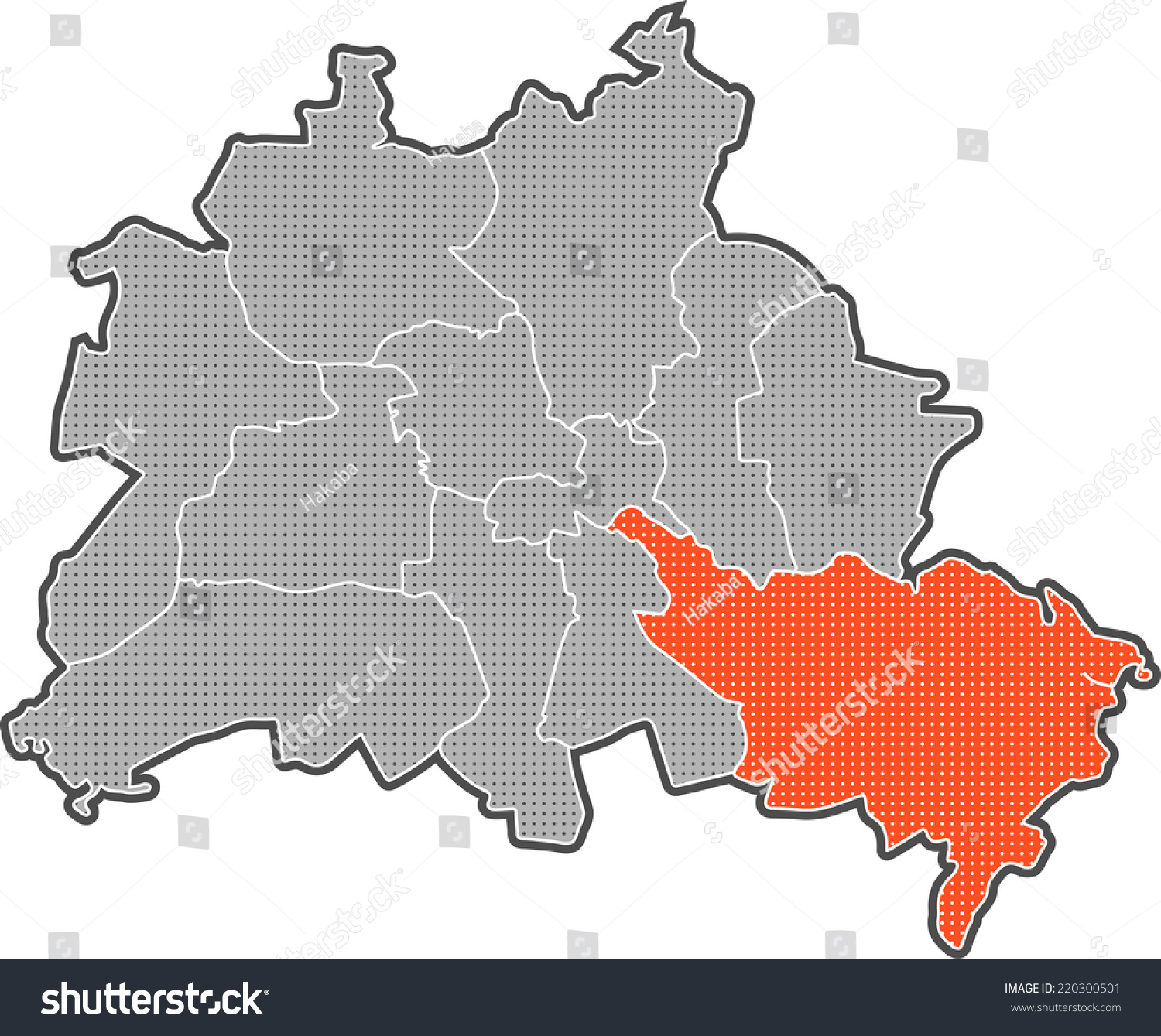 Map Of Berlin Districts Focus On District Royalty Free Stock Photo   Avopix 220300501 