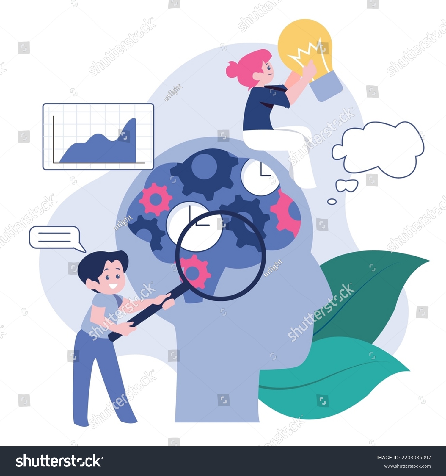 Vector illustration Analytical Thinking folder - Royalty Free Stock ...