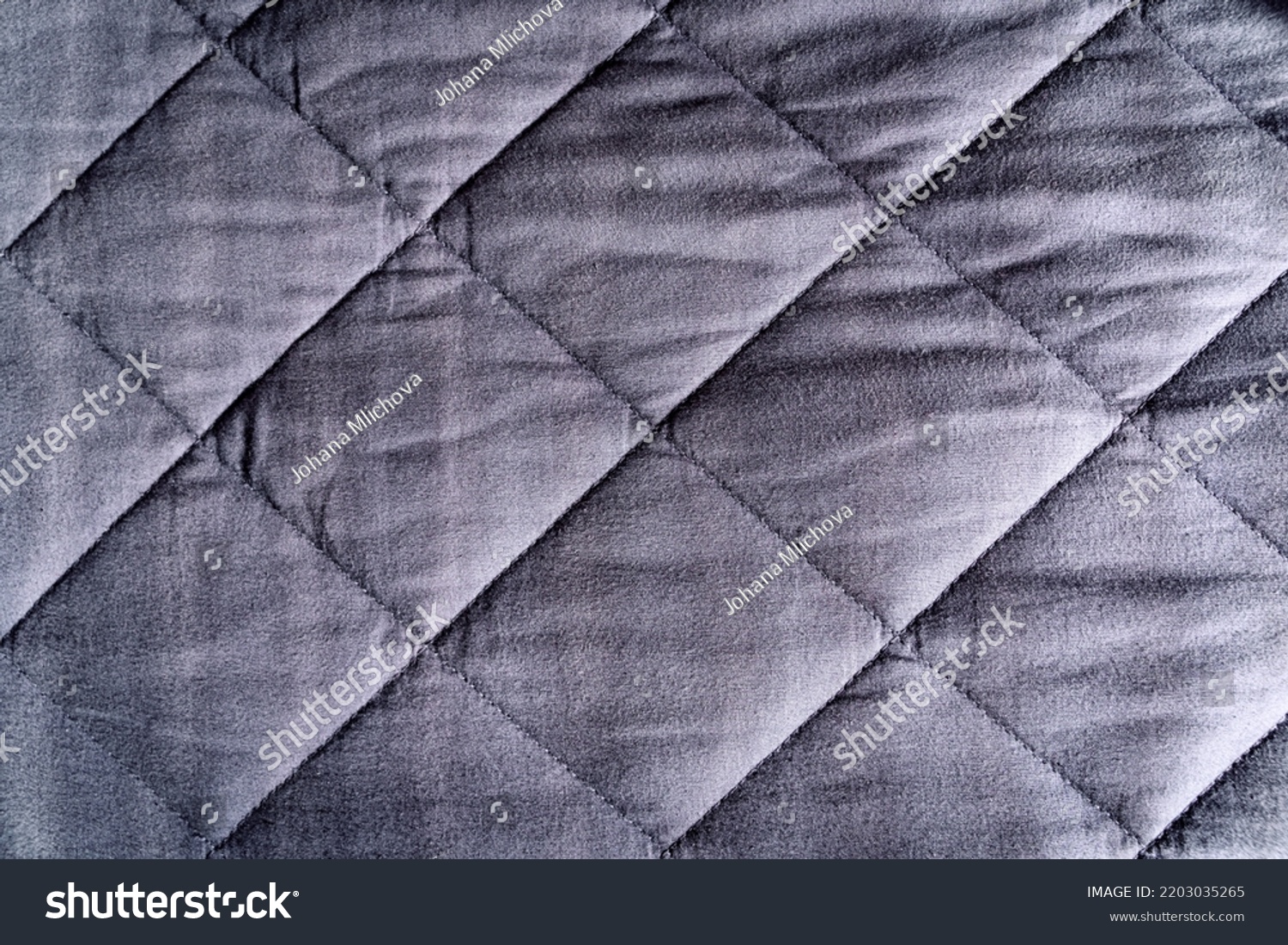 Grey blue weighted blanket texture detail, heavy padded relaxing bed sheet cover filled with glass beads #2203035265