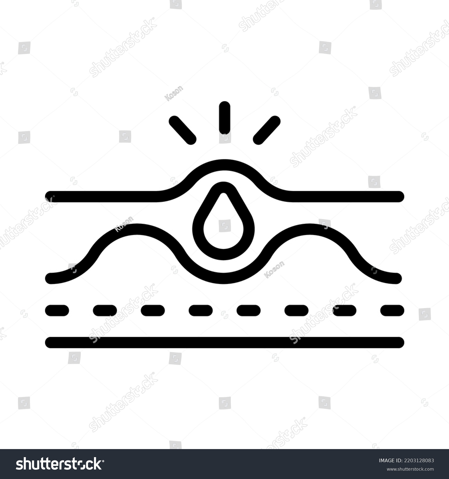 Acne skin outline icon. Skin problems and - Royalty Free Stock Vector ...