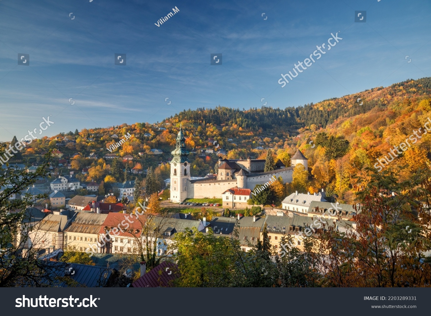 The Old Castle in Banska Stiavnica at an autumn season, Slovakia, Europe. #2203289331