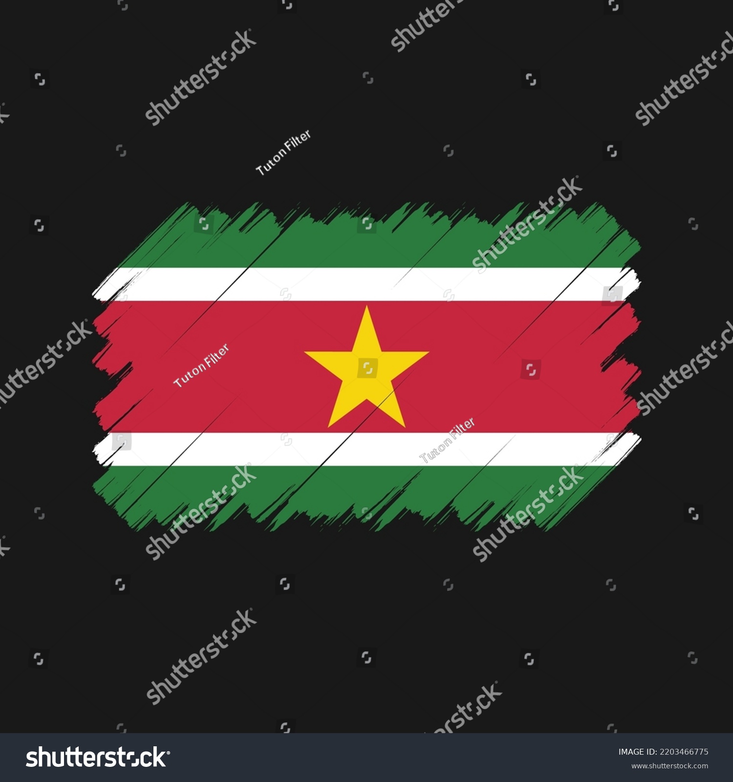 Suriname flag brush strokes painted - Royalty Free Stock Vector ...