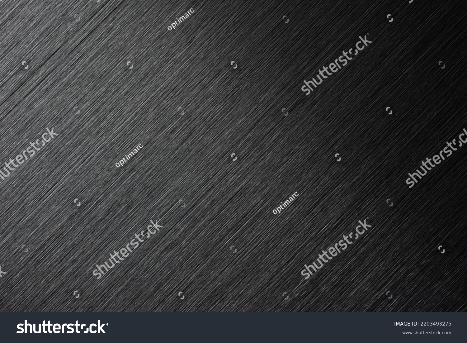 Black brushed metal. Diagonal grain. High resolution brushed metal texture background. #2203493275