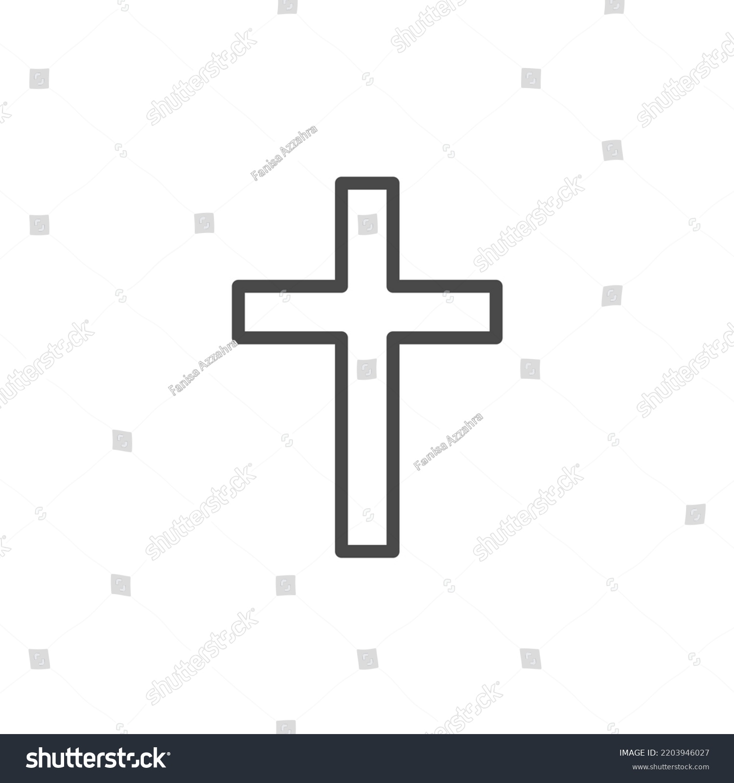 Christian cross icon. Vector illustration. - Royalty Free Stock Vector ...