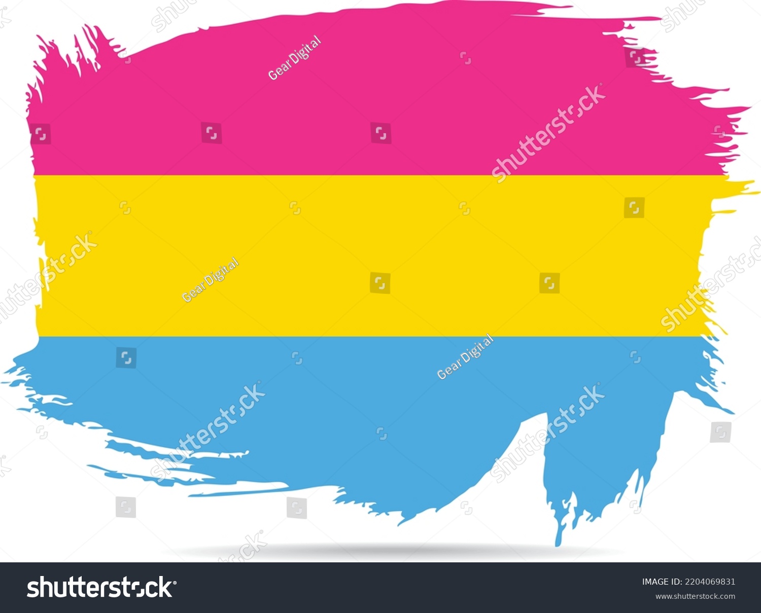 Vector Image Of Pansexual Flag Made With Royalty Free Stock Vector 2204069831