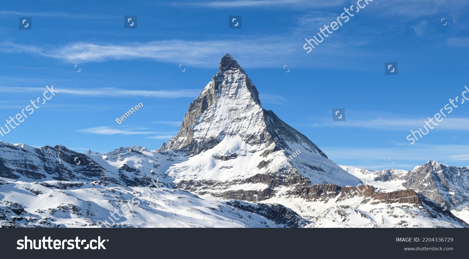 Matterhorn in Zermatt, Switzerland. Matterhorn winter.  #2204336729