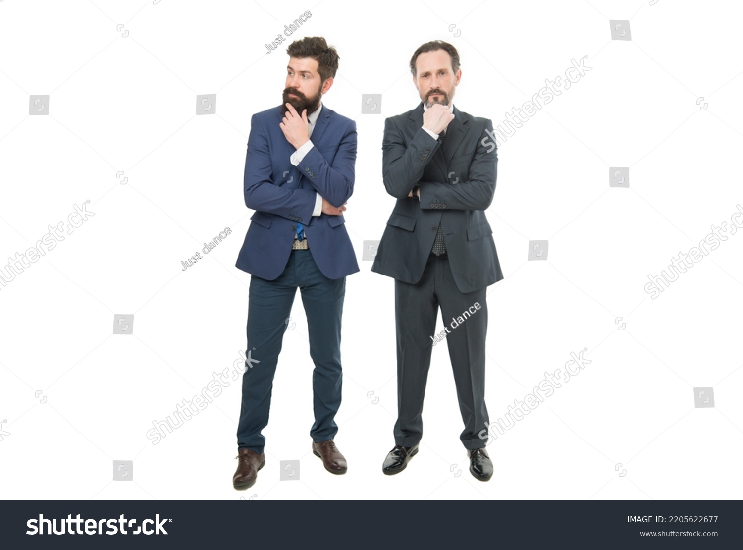 Confident and experienced. Confident businessmen isolated on white. Business partners with confident look. Successful business owners. Confident in business success. Confidence matters #2205622677