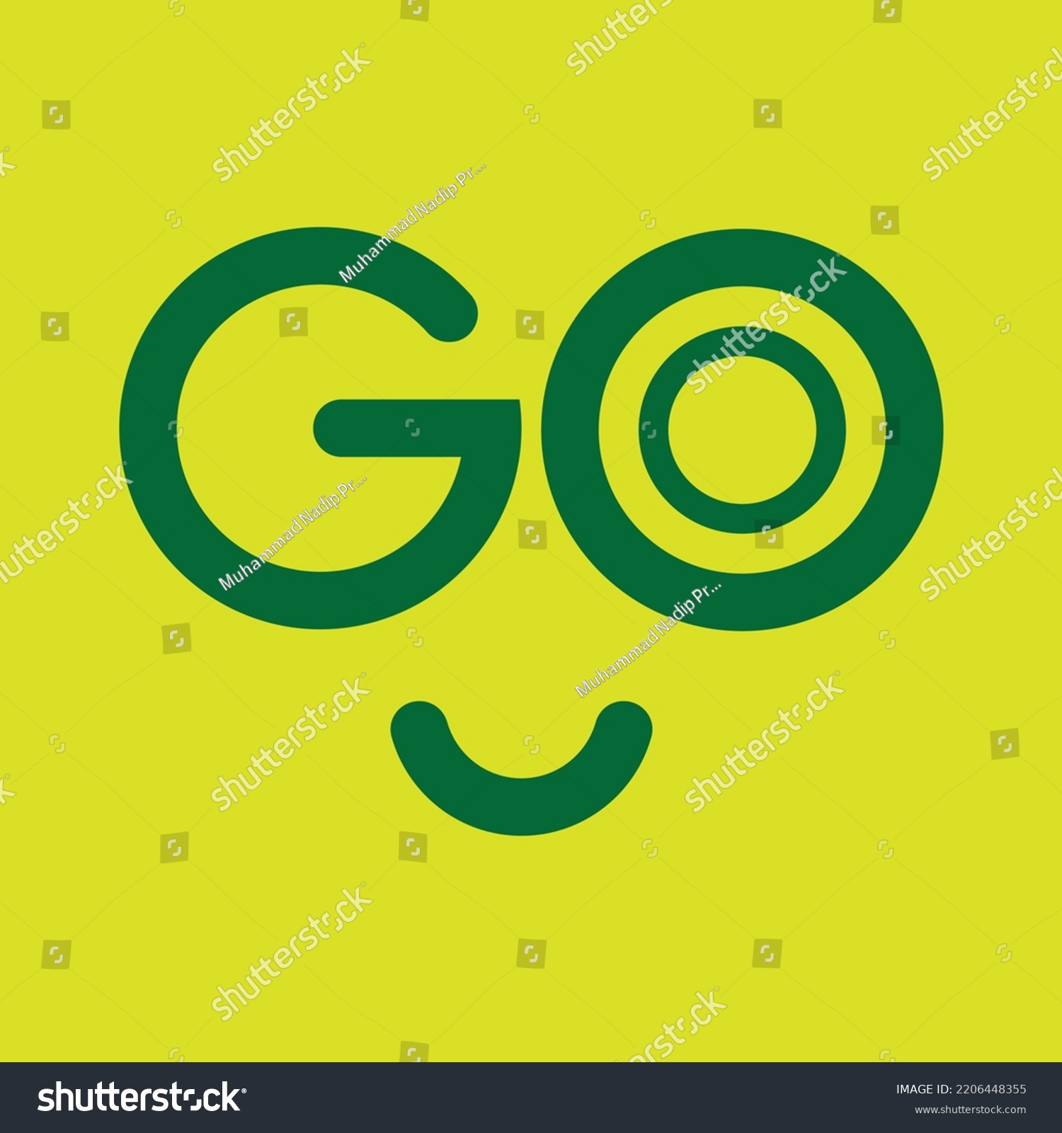 Letter GO Logo Vector Simple GO Logo Design - Royalty Free Stock Vector ...