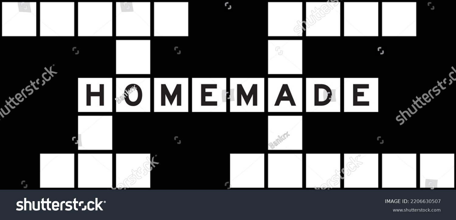 Alphabet letter in word homemade on crossword - Royalty Free Stock ...