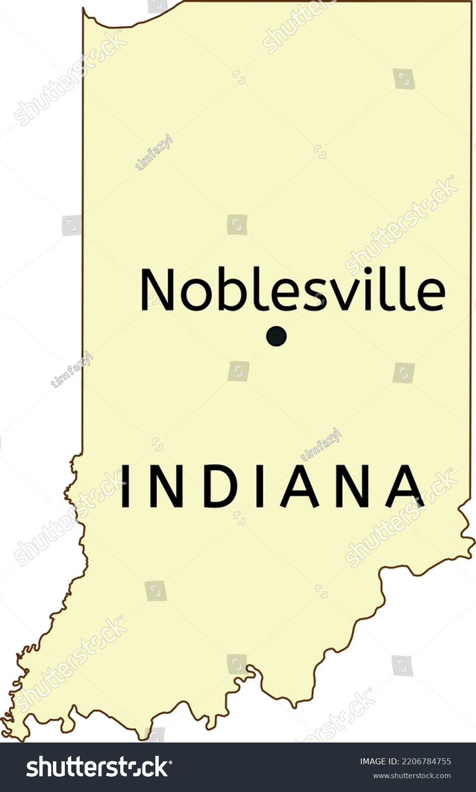 Noblesville city location on Indiana map - Royalty Free Stock Vector ...