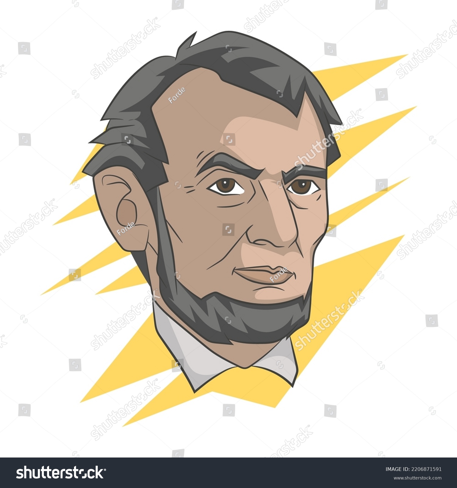 Abraham Lincoln Vector cartoon Illustration. - Royalty Free Stock ...