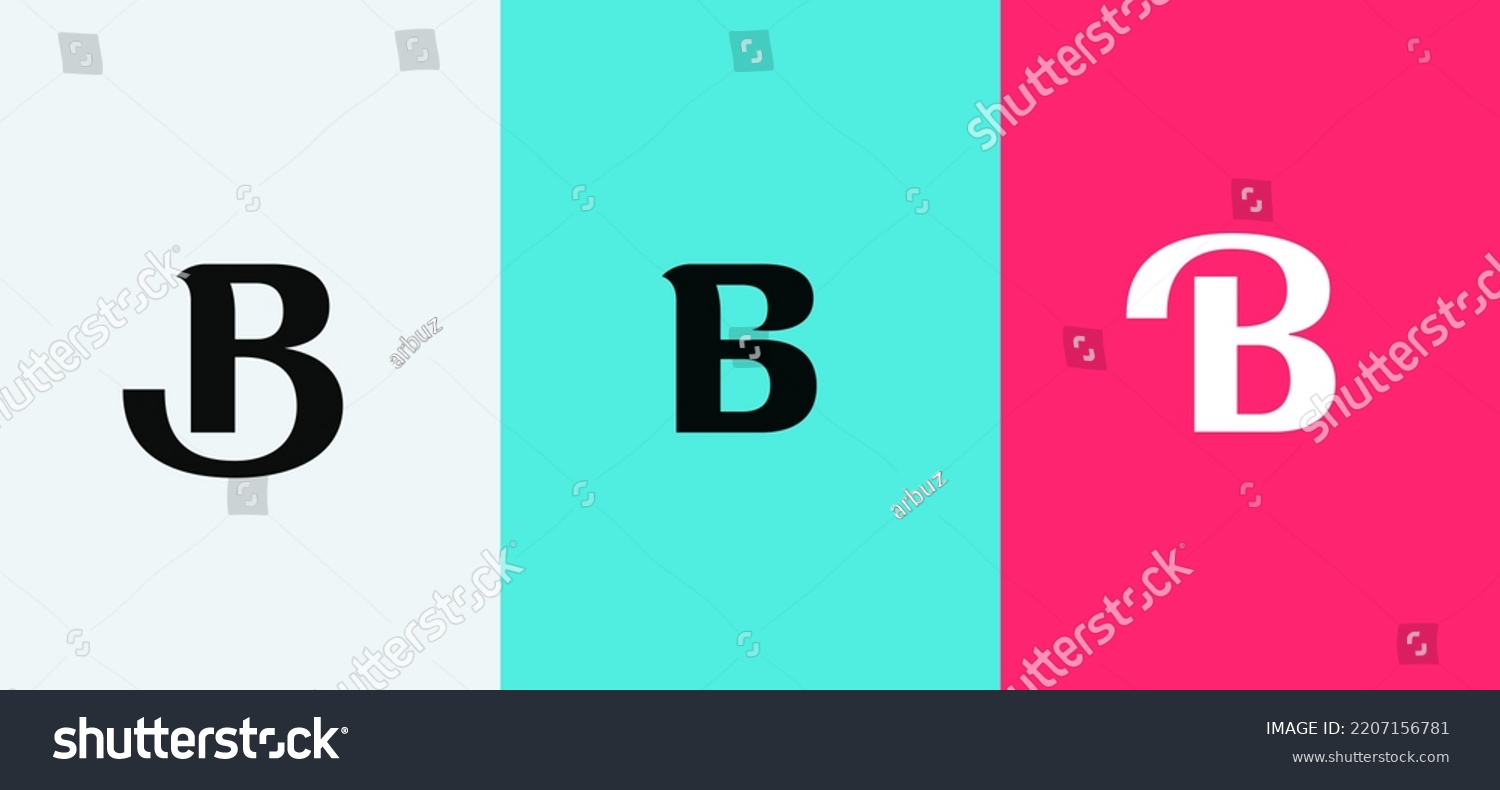 Set Of Letter B Minimal Logo Icon Design - Royalty Free Stock Vector ...