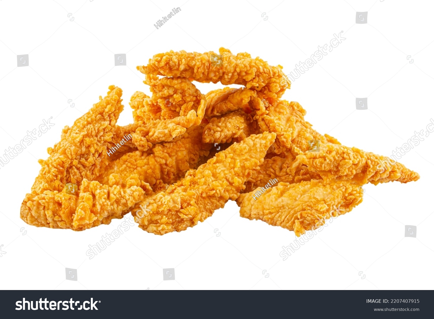 Isolated crispy fried fhicken strips #2207407915