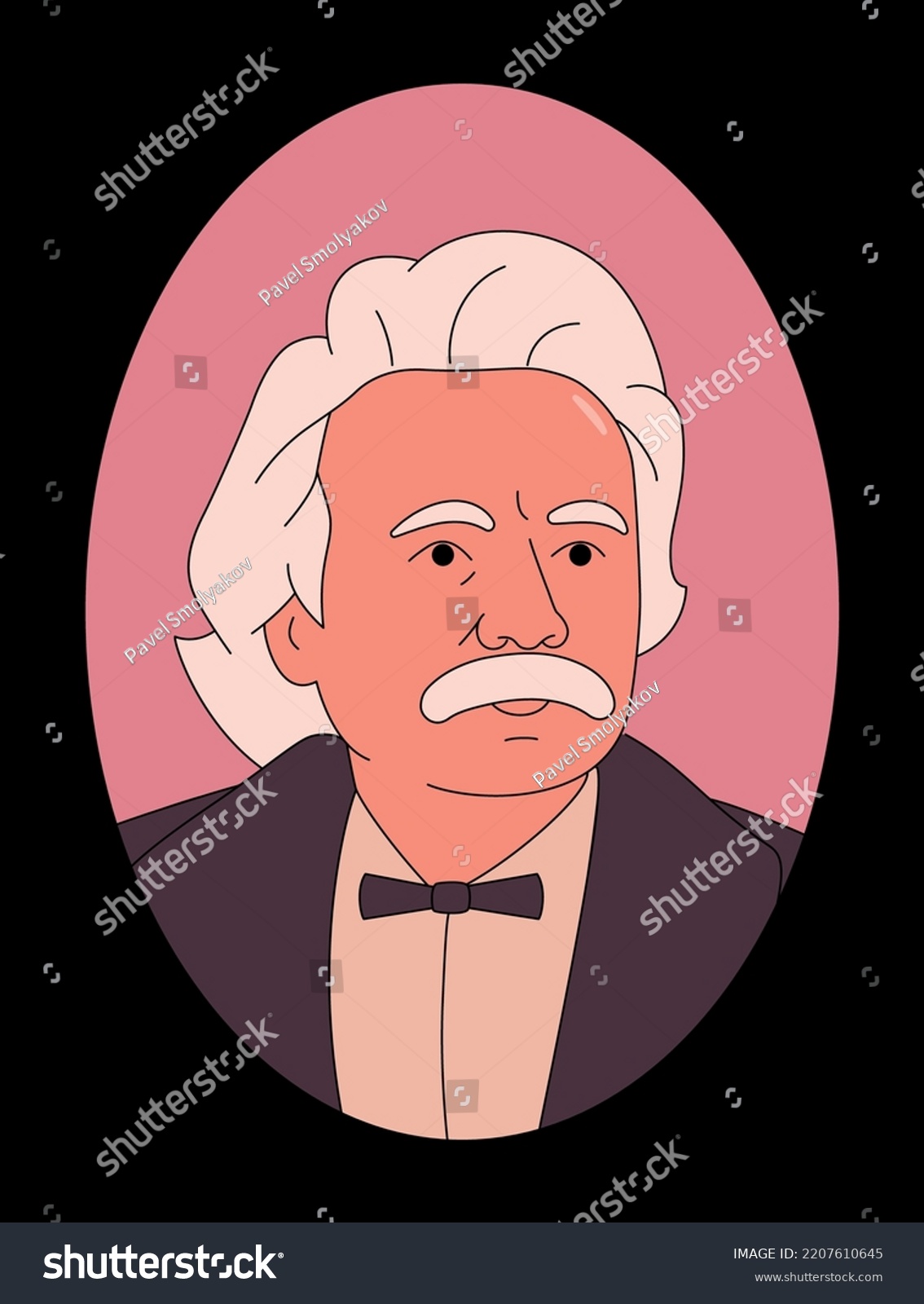 Vector outline illustration of Edvard Grieg. - Royalty Free Stock ...